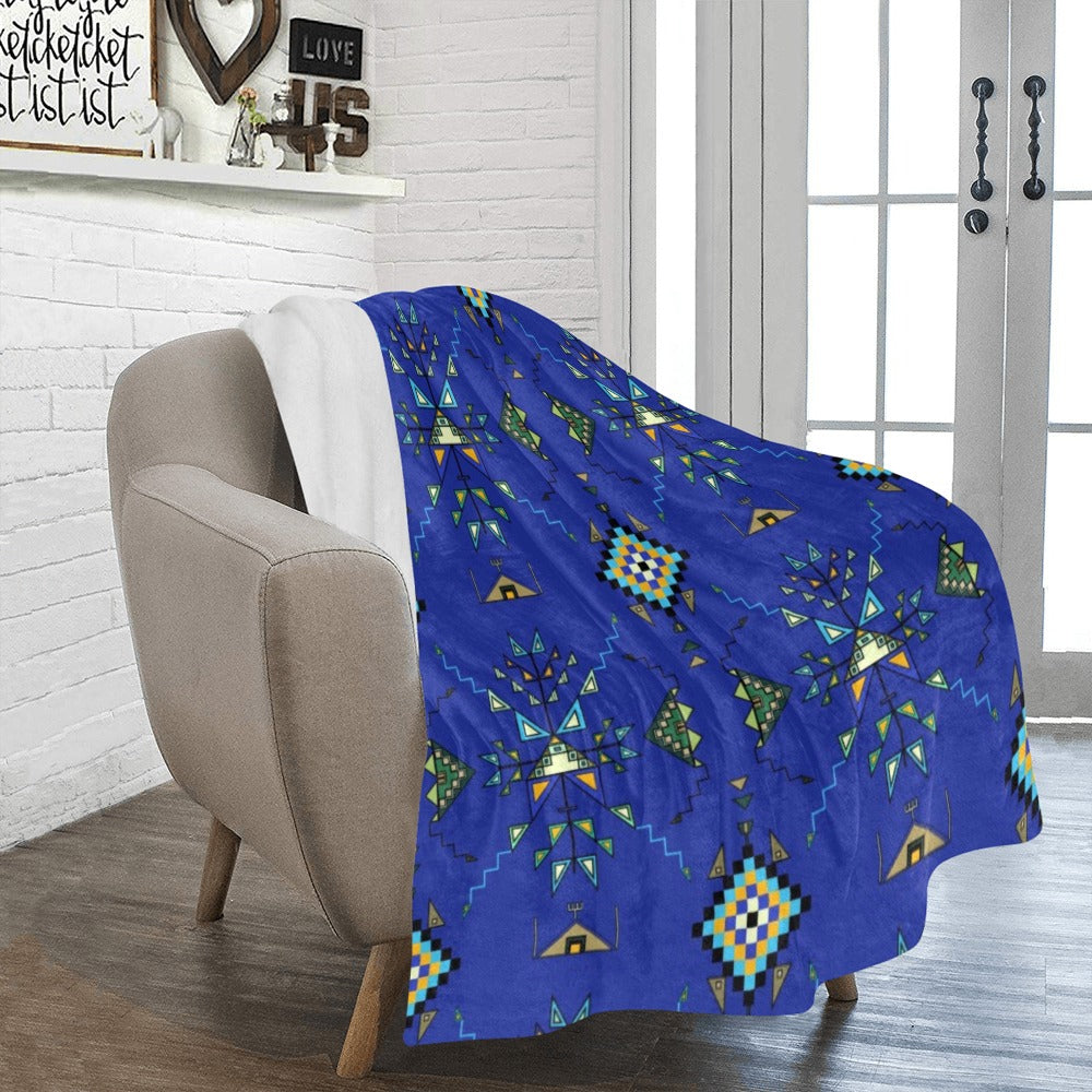 Bear Shield Dark Blue Ultra-Soft Micro Fleece Blanket 50"x60"