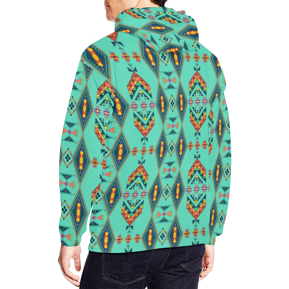 Travois Tipi Smoky Sky Hoodie for Men (USA Size)
