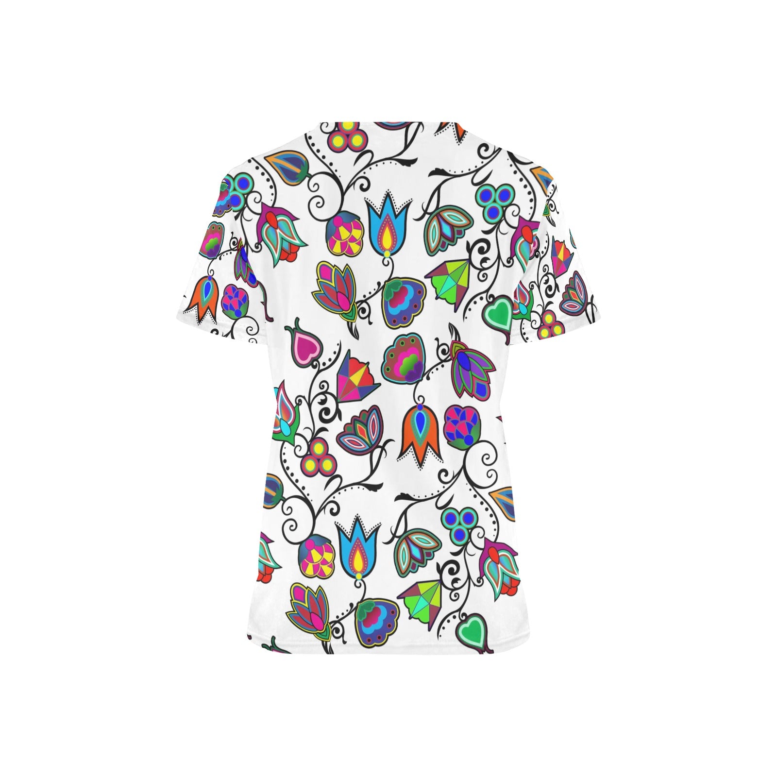 Indigenous Paisley White Scrub Top