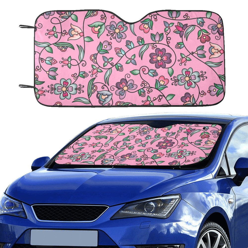 Amber Evening Garland Pink Car Sun Shade 55"x30"
