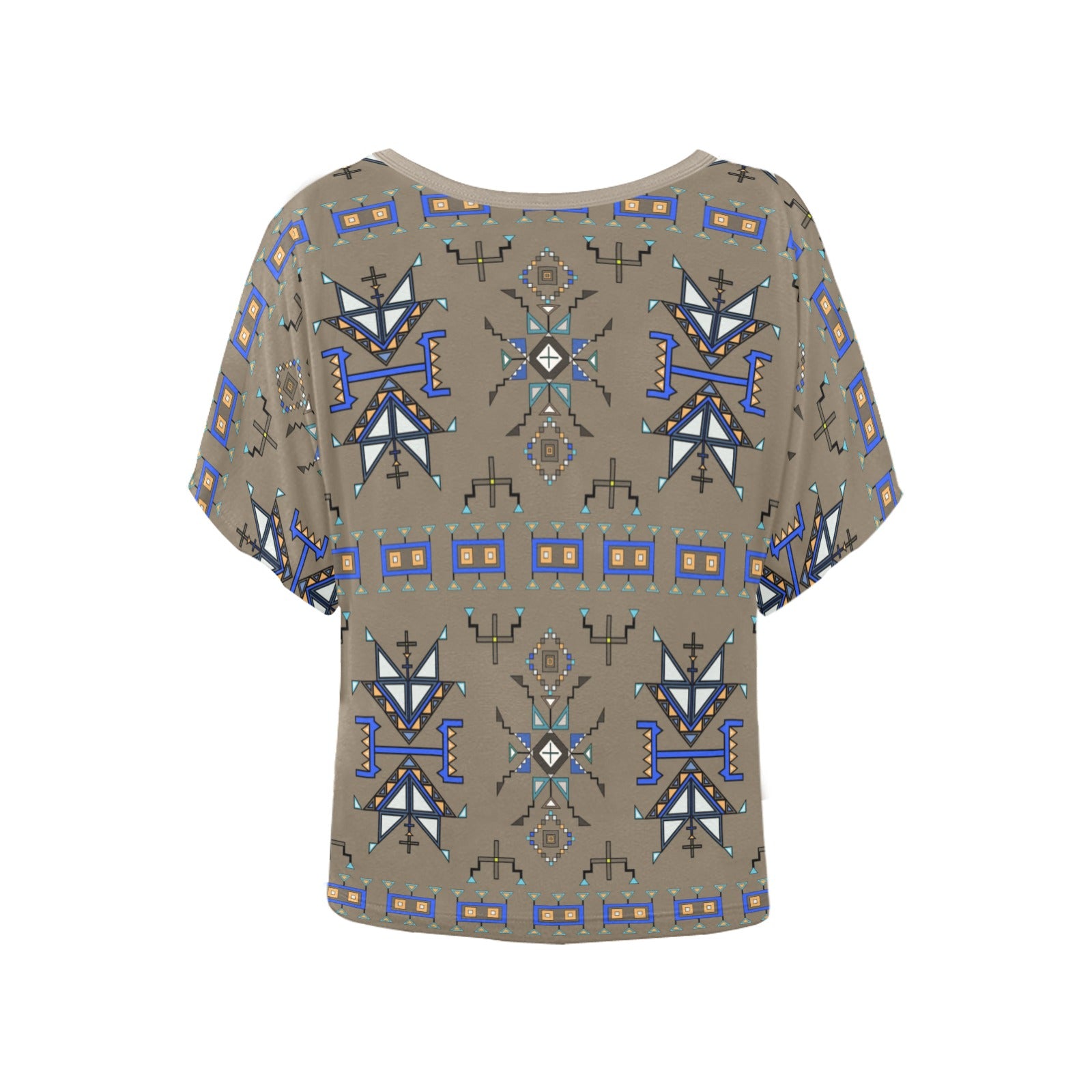 Eagle Strike Brown Women's Batwing-Sleeved Blouse T shirt