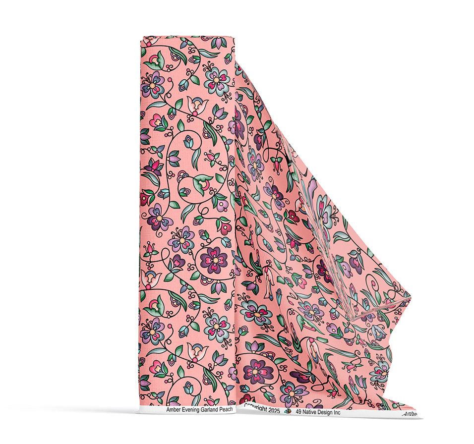 Amber Evening Garland Peach 42 Inch Cotton Poplin Pre Order