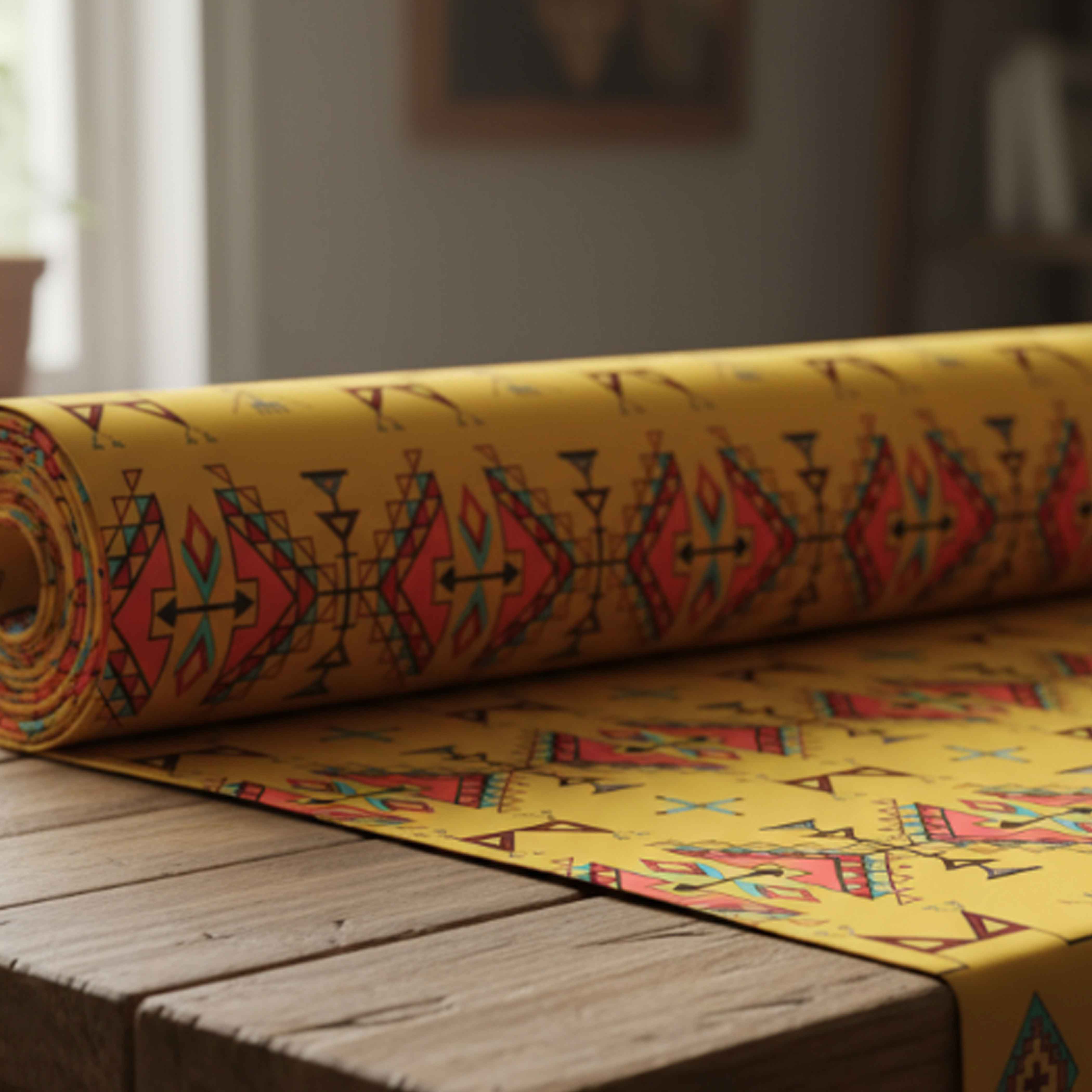 Thunder Flight Yellow Satin Fabric By the Yard Pre Order