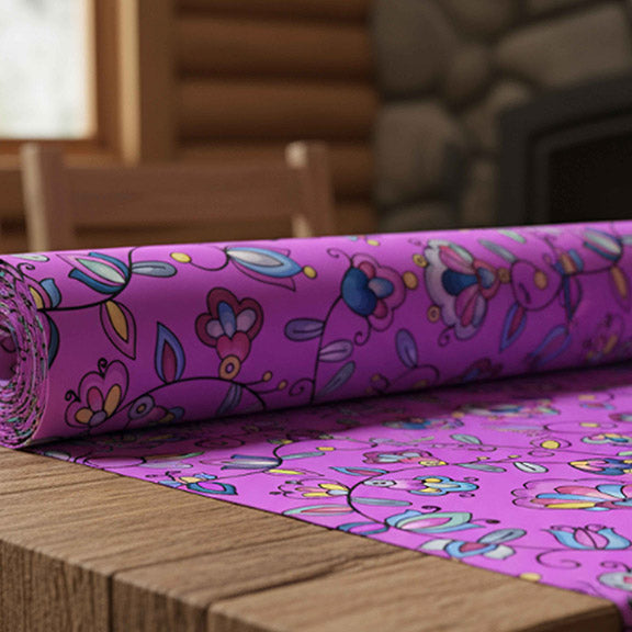 Autumn Bundle Blessing Purple Satin Fabric By the Yard Pre Order