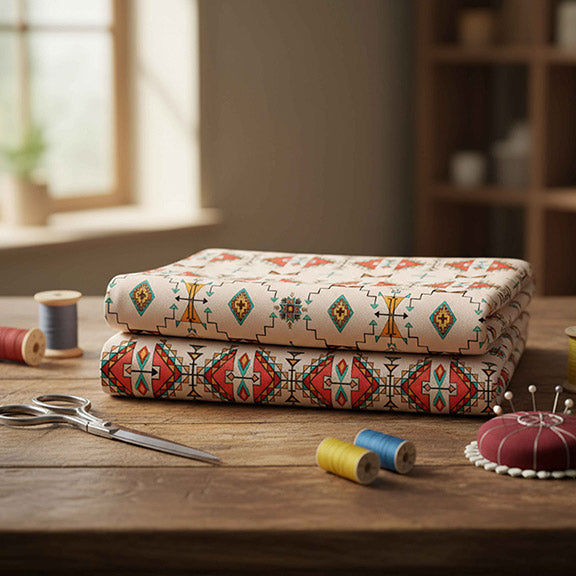 Thunder Flight Cream 42 Inch Cotton Poplin Pre Order