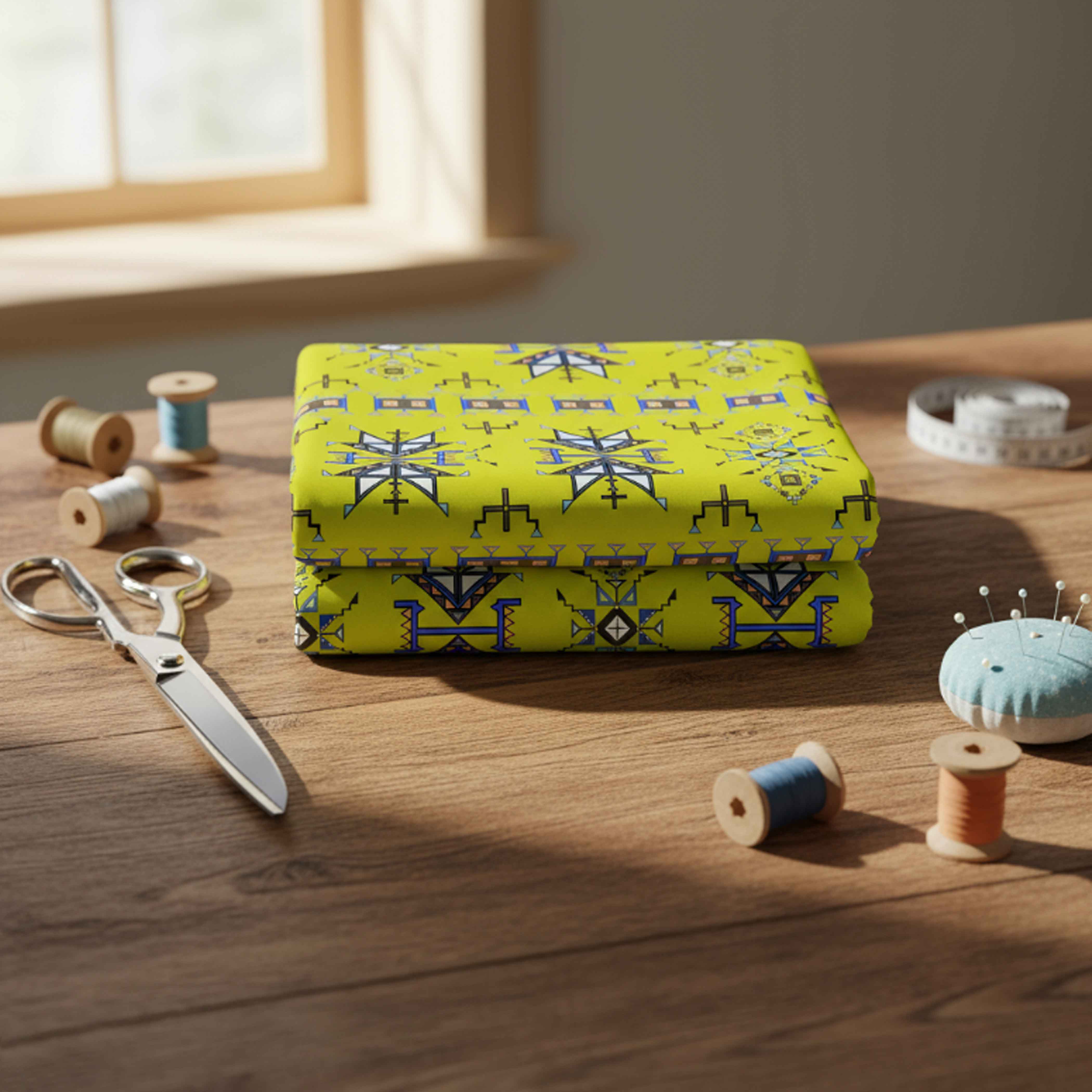 Eagle Strike Lime Satin Fabric By the Yard Pre Order