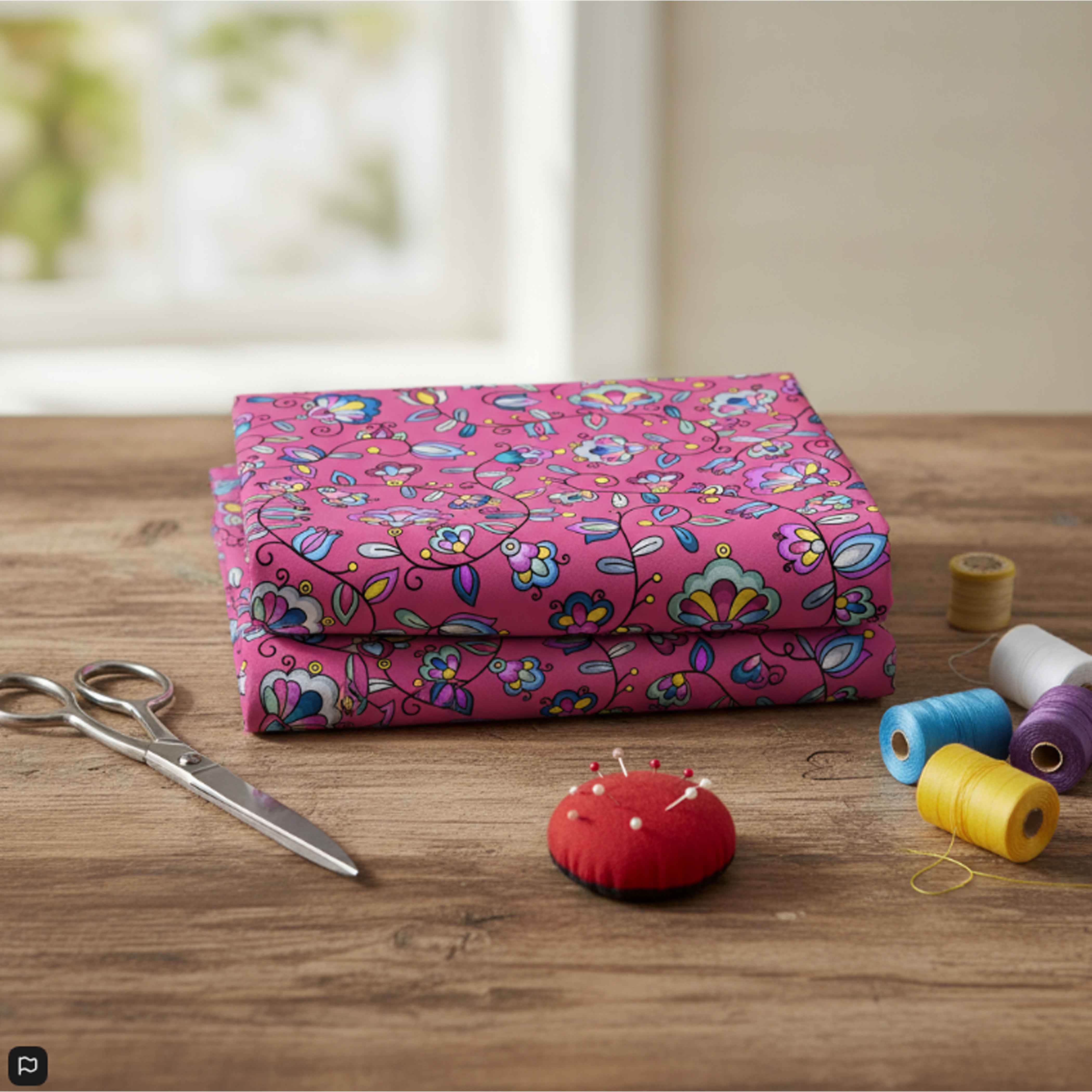 Autumn Bundle Blessing Pink Satin Fabric By the Yard Pre Order