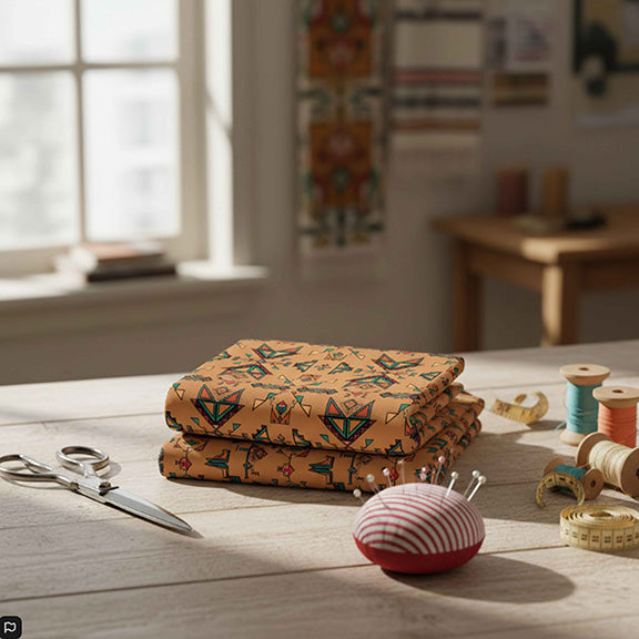 Arrow Dawn Brown Satin Fabric By the Yard Pre Order