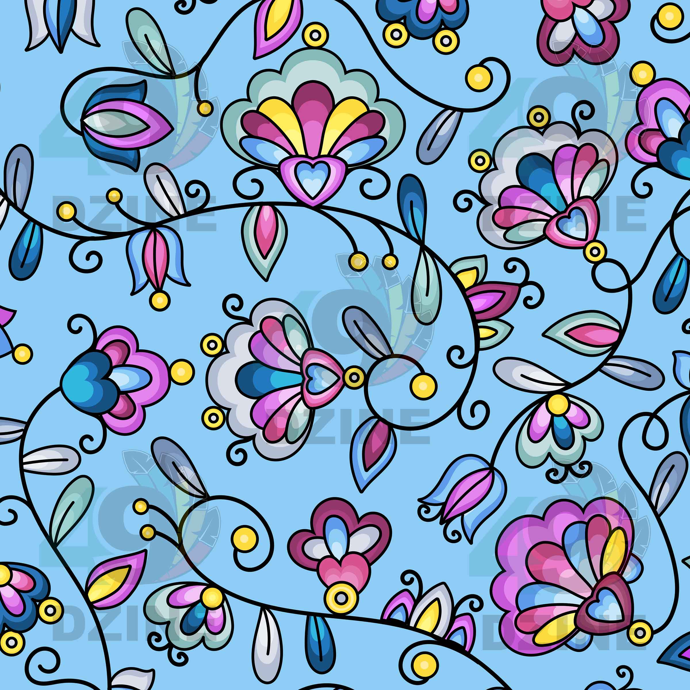 Autumn Bundle Blessing Blue 42 Inch Cotton Poplin Pre Order