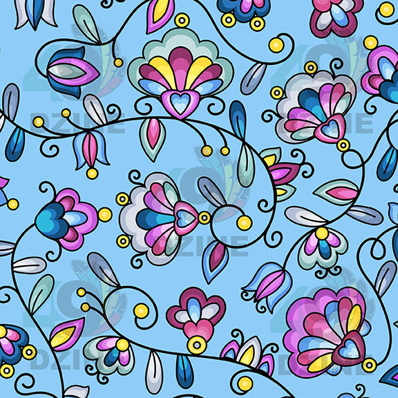 Autumn Bundle Blessing Blue 42 Inch Cotton Poplin Pre Order