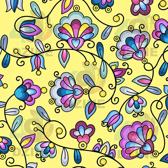 Autumn Bundle Blessing Yellow Satin Fabric By the Yard Pre Order