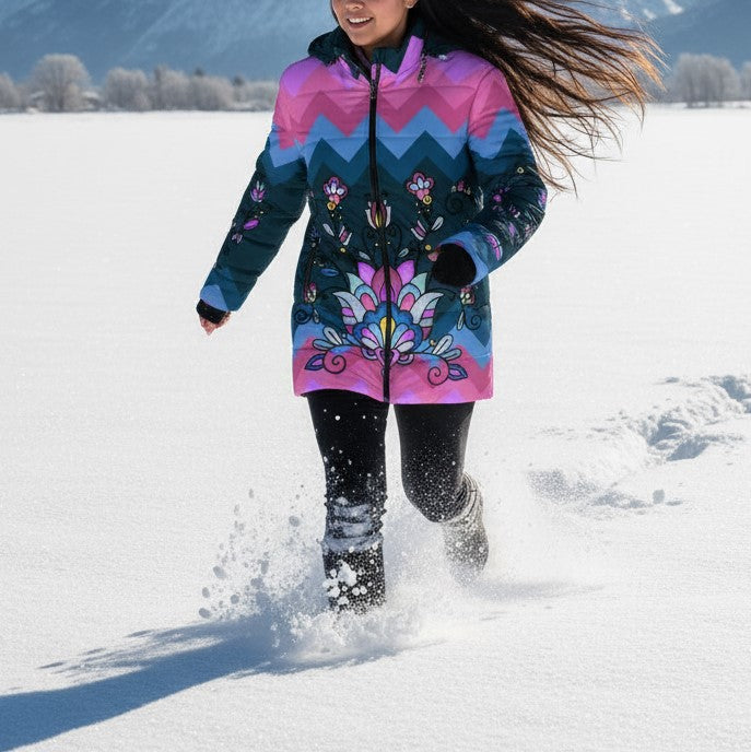 Autumn Bundle Blessing Women's Hooded Puffer Coat