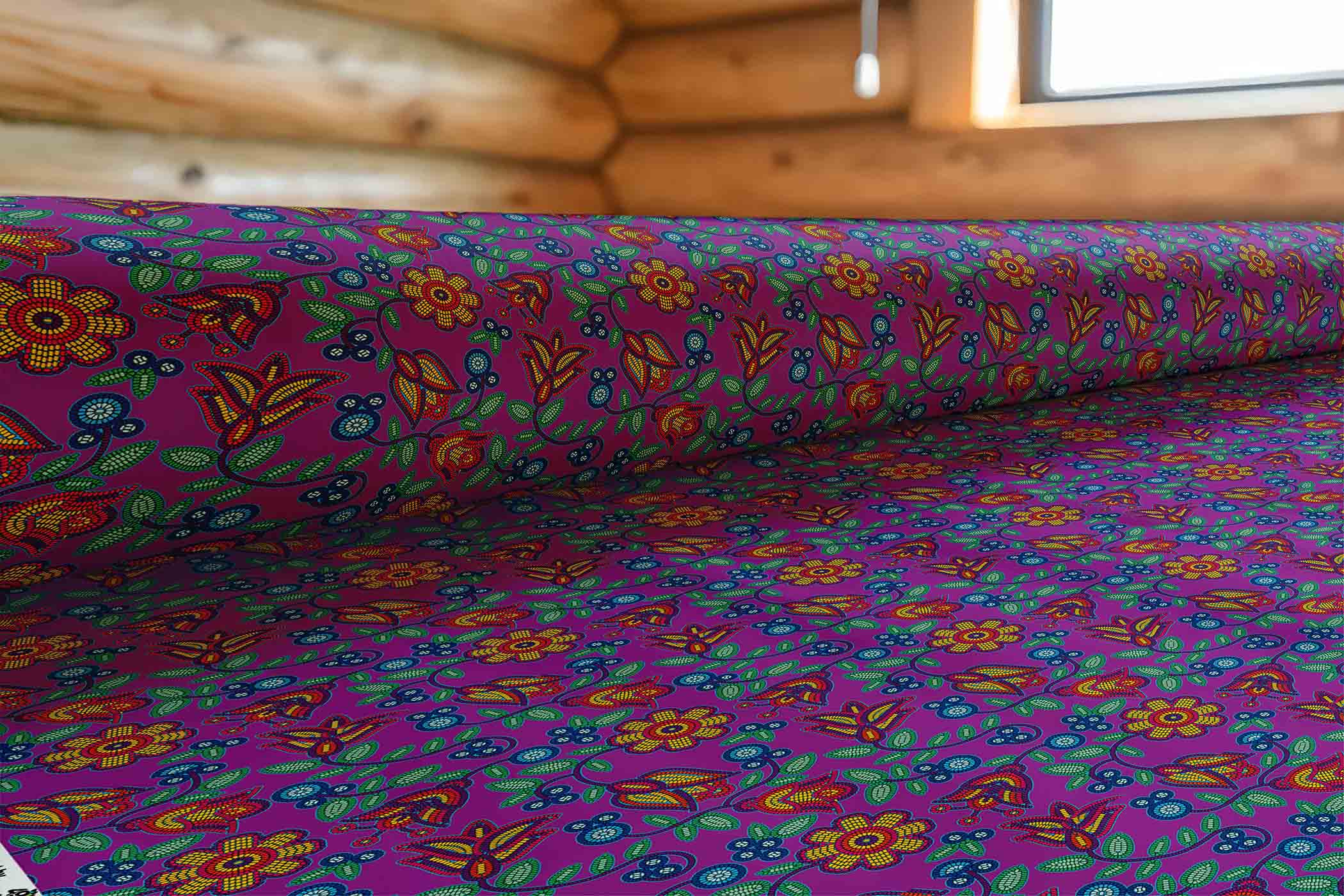 Beaded Nouveau Violet 42 Inch Cotton Poplin Pre Order