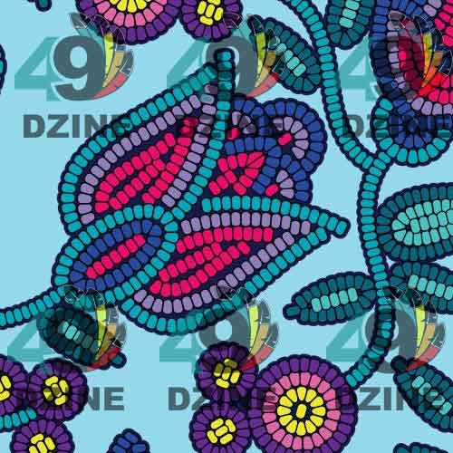 Beaded Nouveau Marine Satin Fabric By the Yard Pre Order