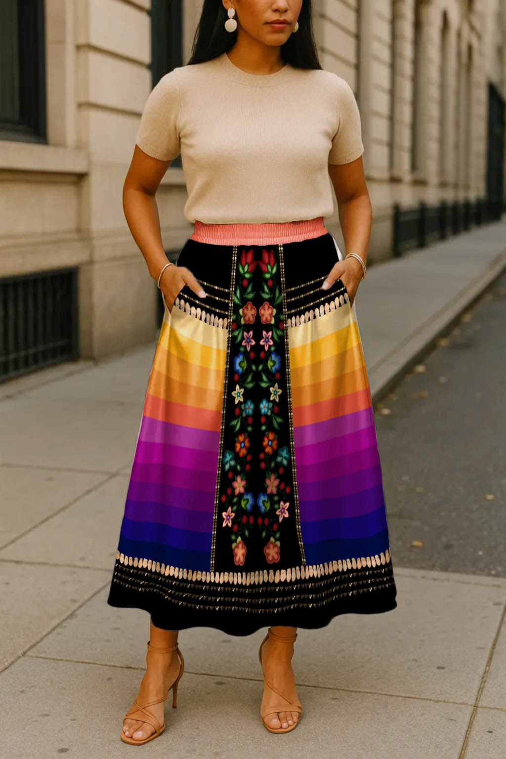 Beaded Offering Black 2 Skirt