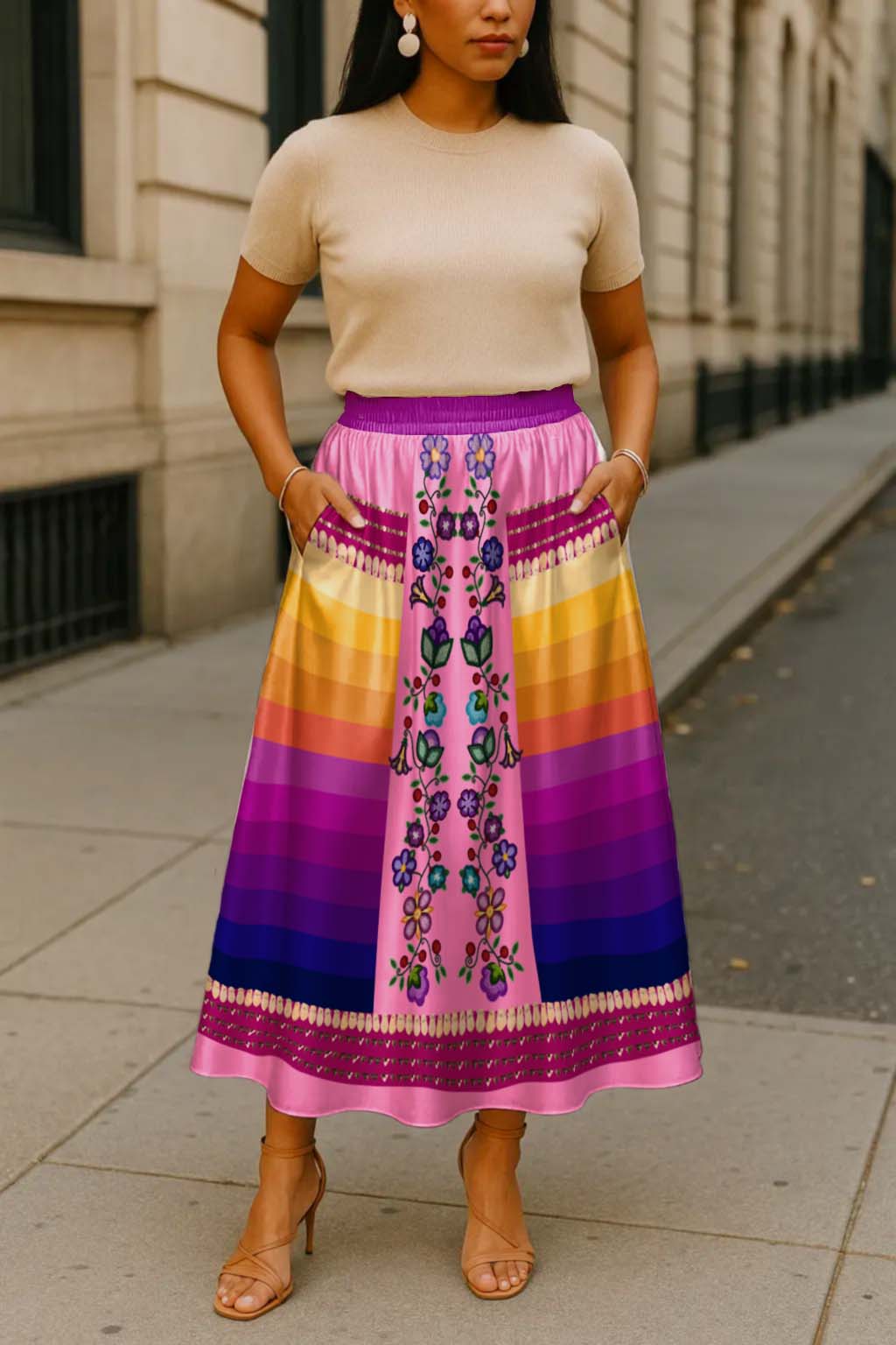 Beaded Offering Pink 2 Skirt