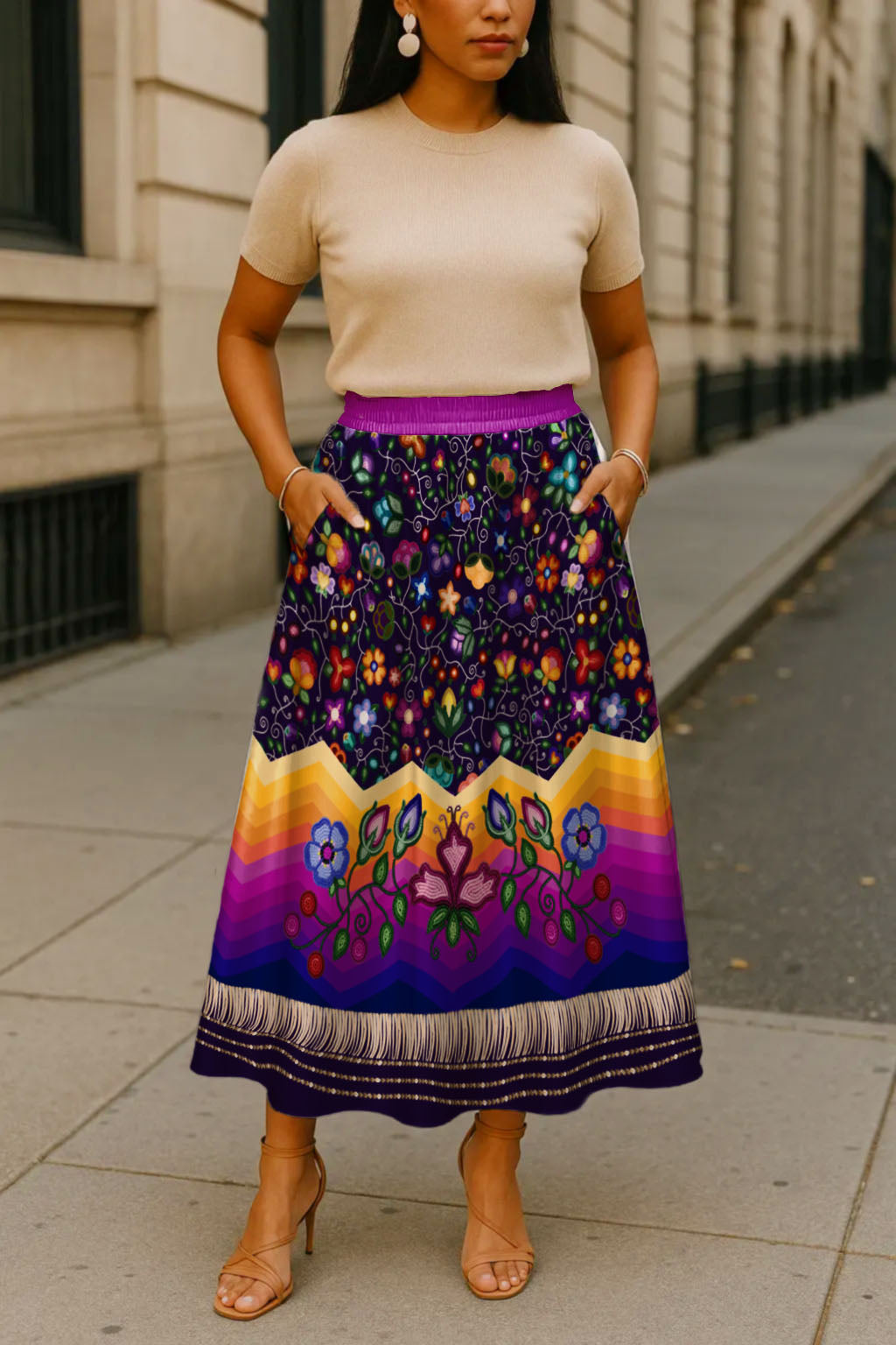 Beaded Offering Purple 3 Skirt