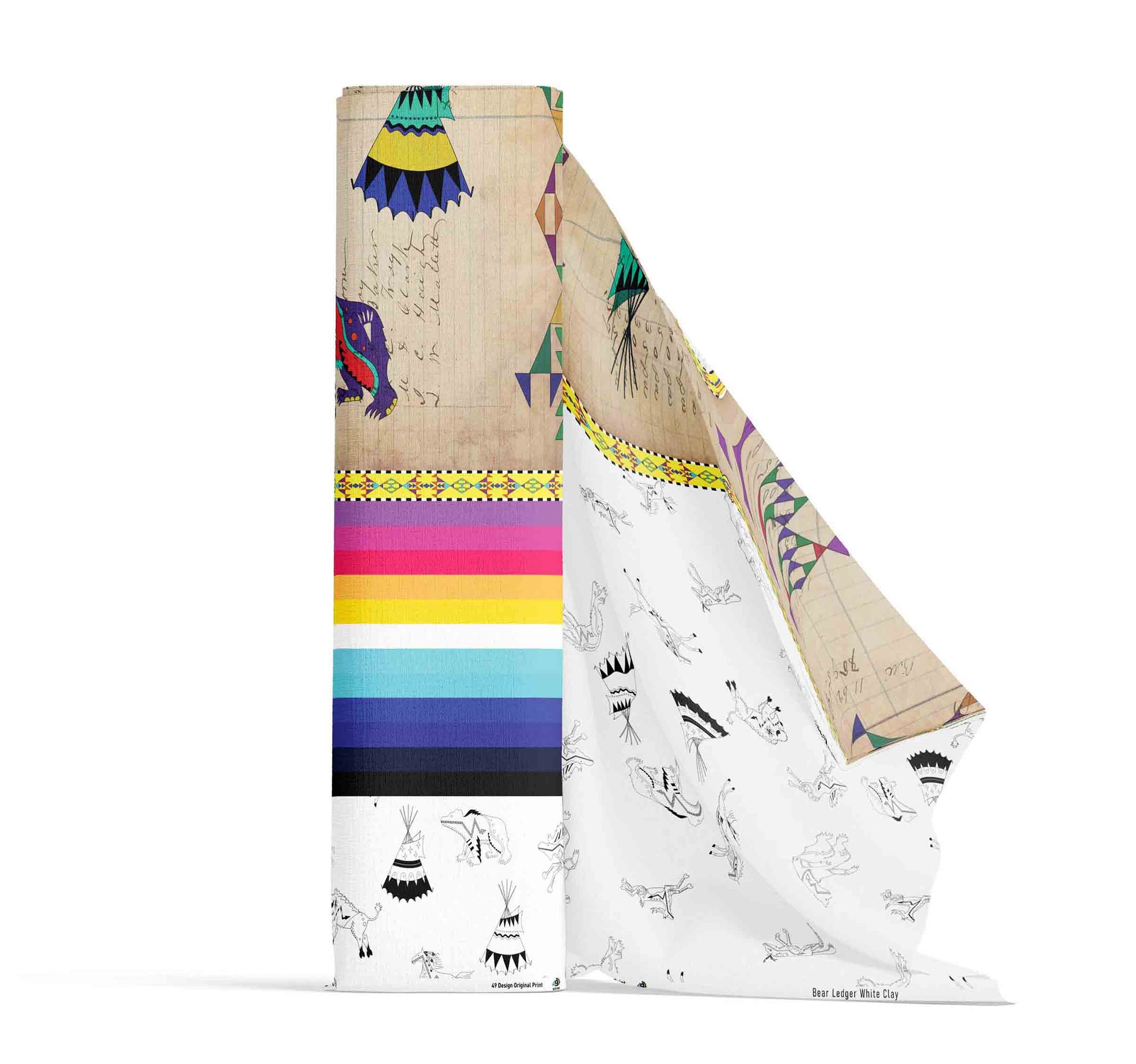 Ledger Bears Black Sky Fabric