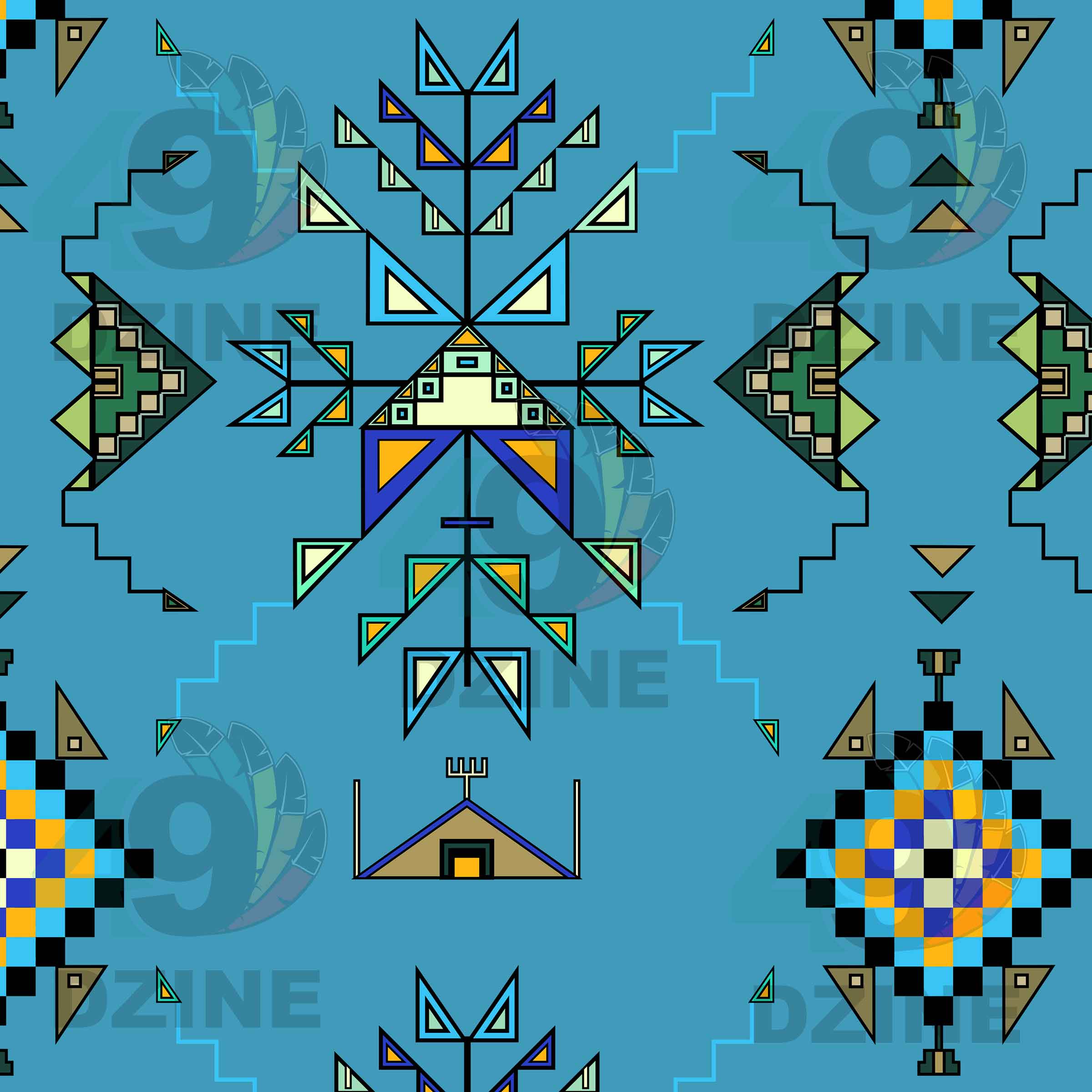 Bear Shield Blue Satin Fabric By the Yard Pre Order