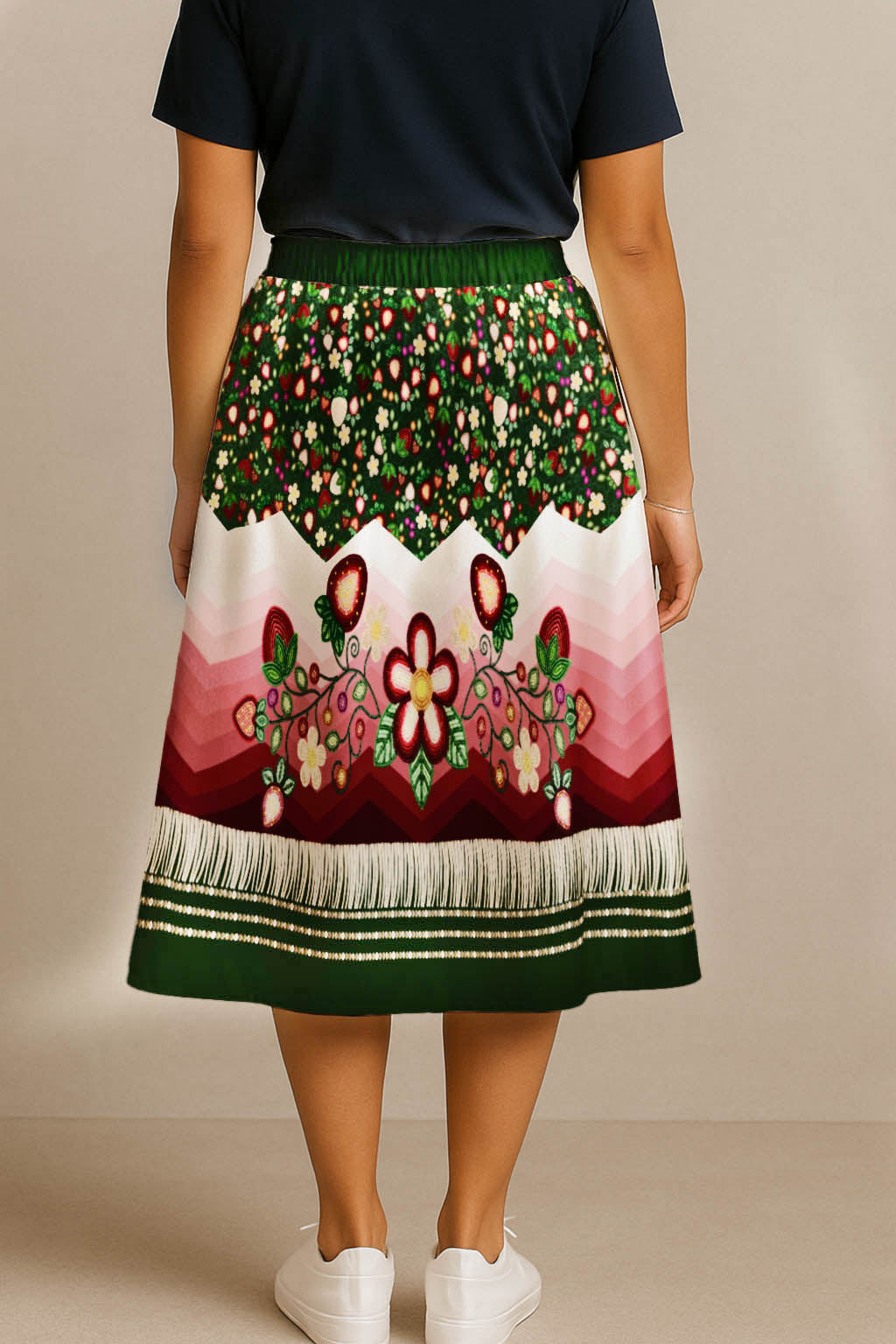 Berry Rites Hunter 3 Elastic Waist Pocket Midi Skirt
