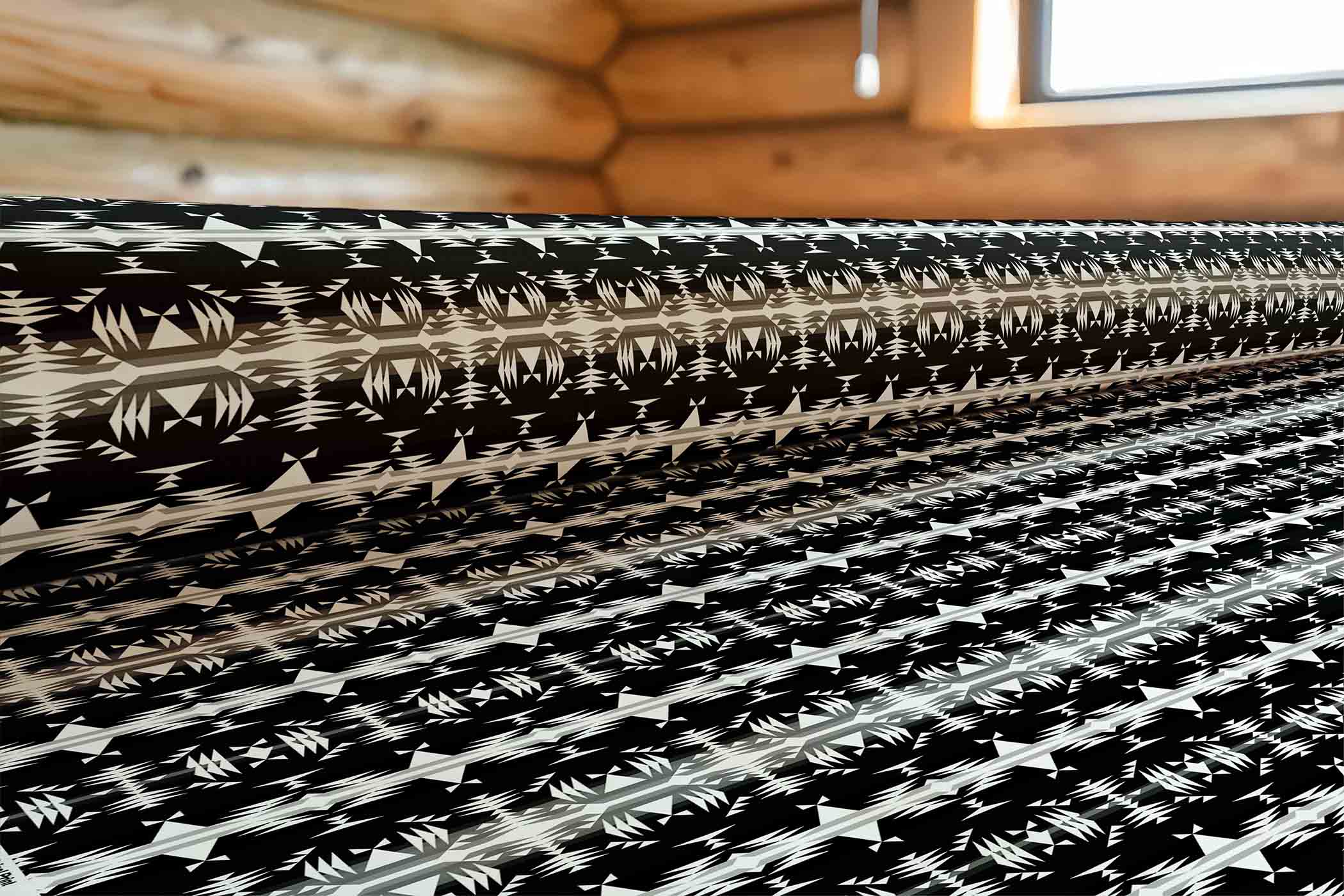 Between The Mountains Black and White 42 Inch Cotton Poplin Pre Order