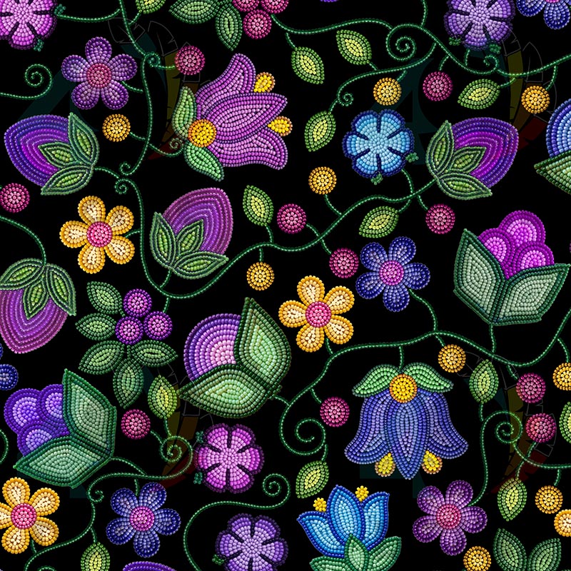 Bloom Uplift Black Satin Fabric By the Yard Pre Order