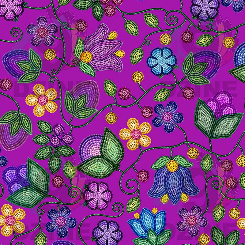 Bloom Uplift Purple Satin Fabric By the Yard Pre Order