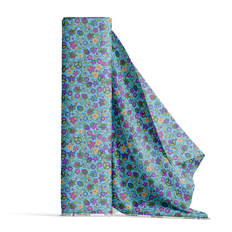Bloom Uplift Sky Satin Fabric By the Yard Pre Order