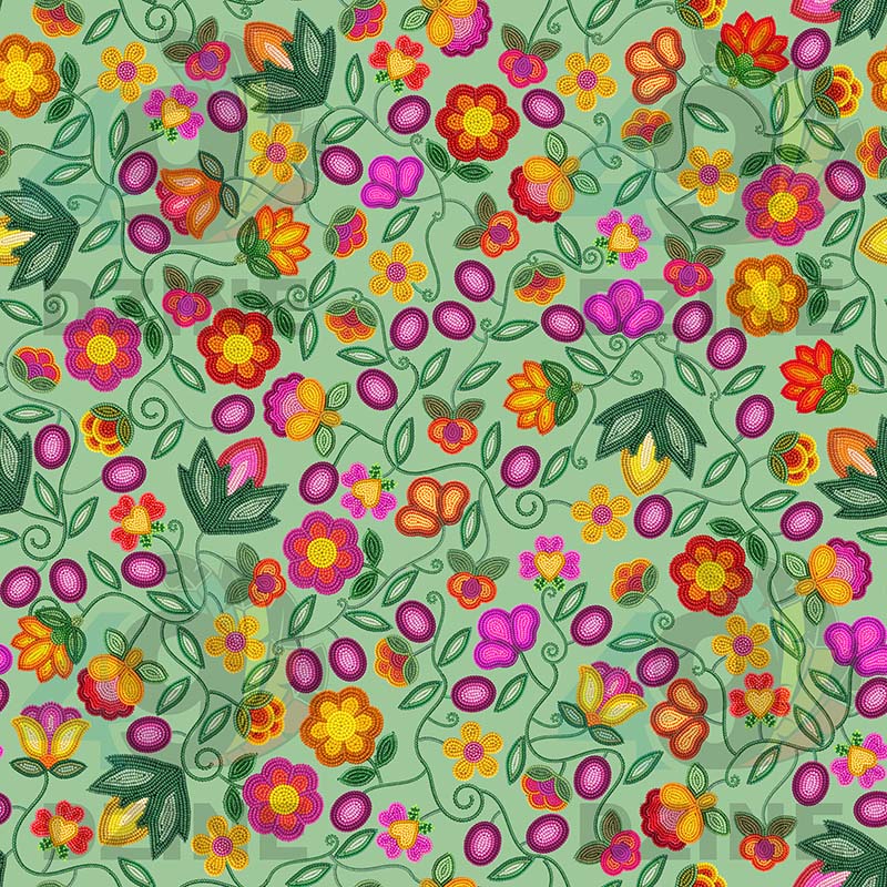 Boreal Bounty Green Satin Fabric By the Yard Pre Order