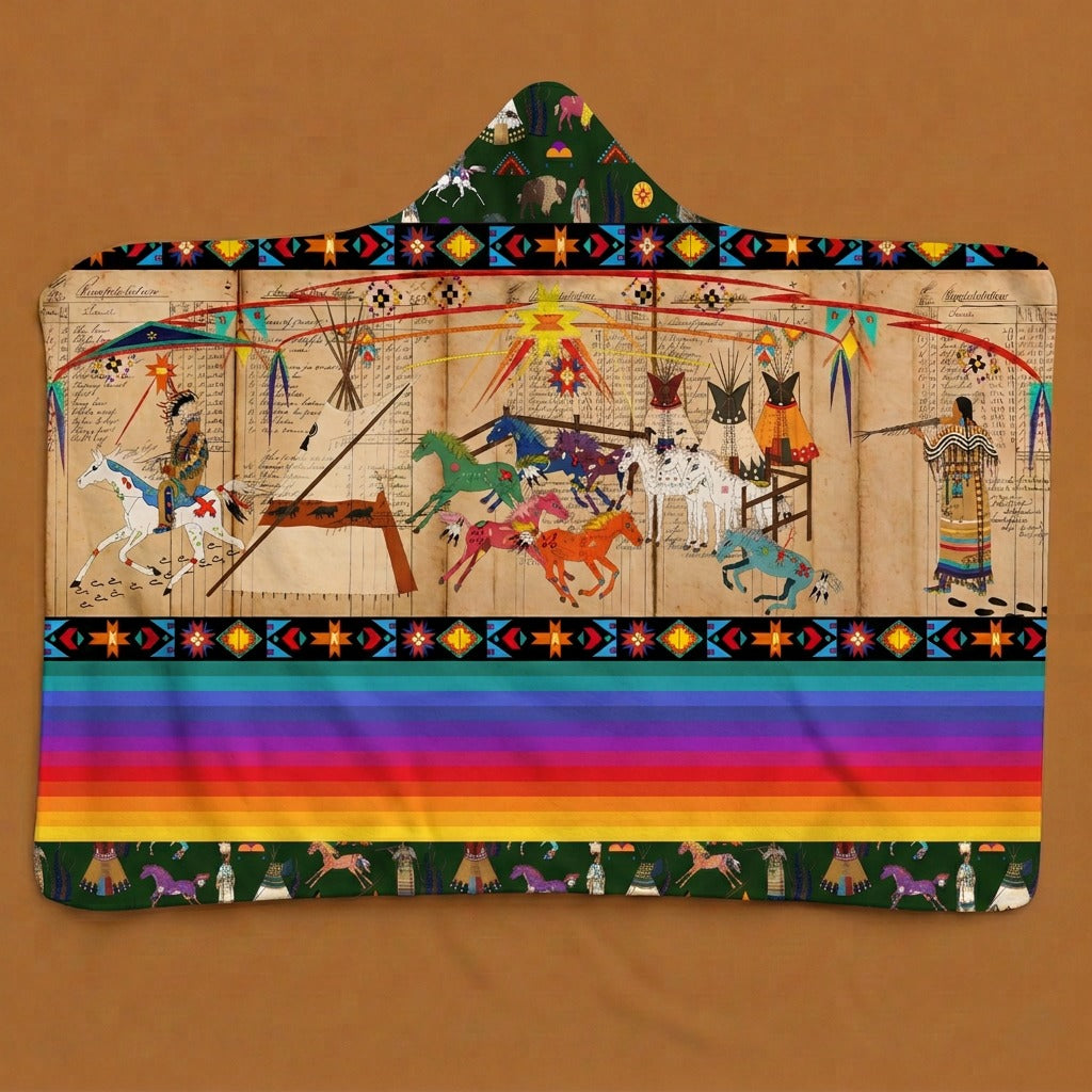 Broken Dowry Forest Hooded Blanket