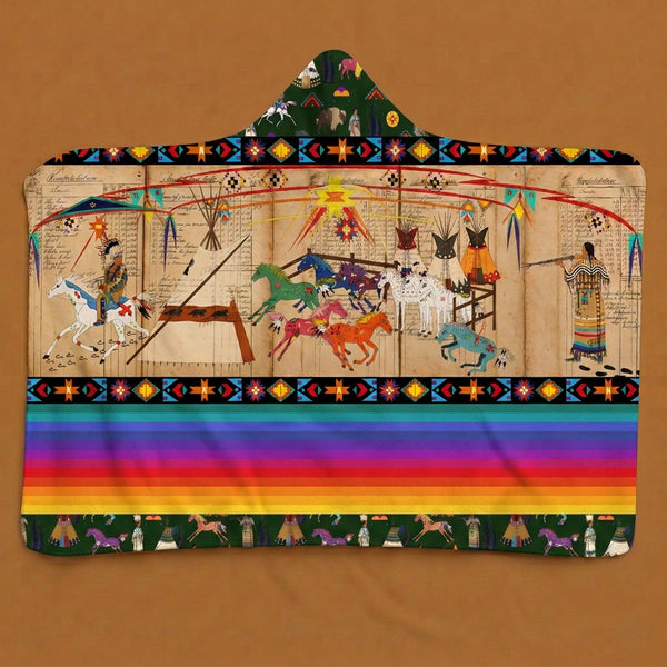 Broken Dowry Forest Hooded Blanket
