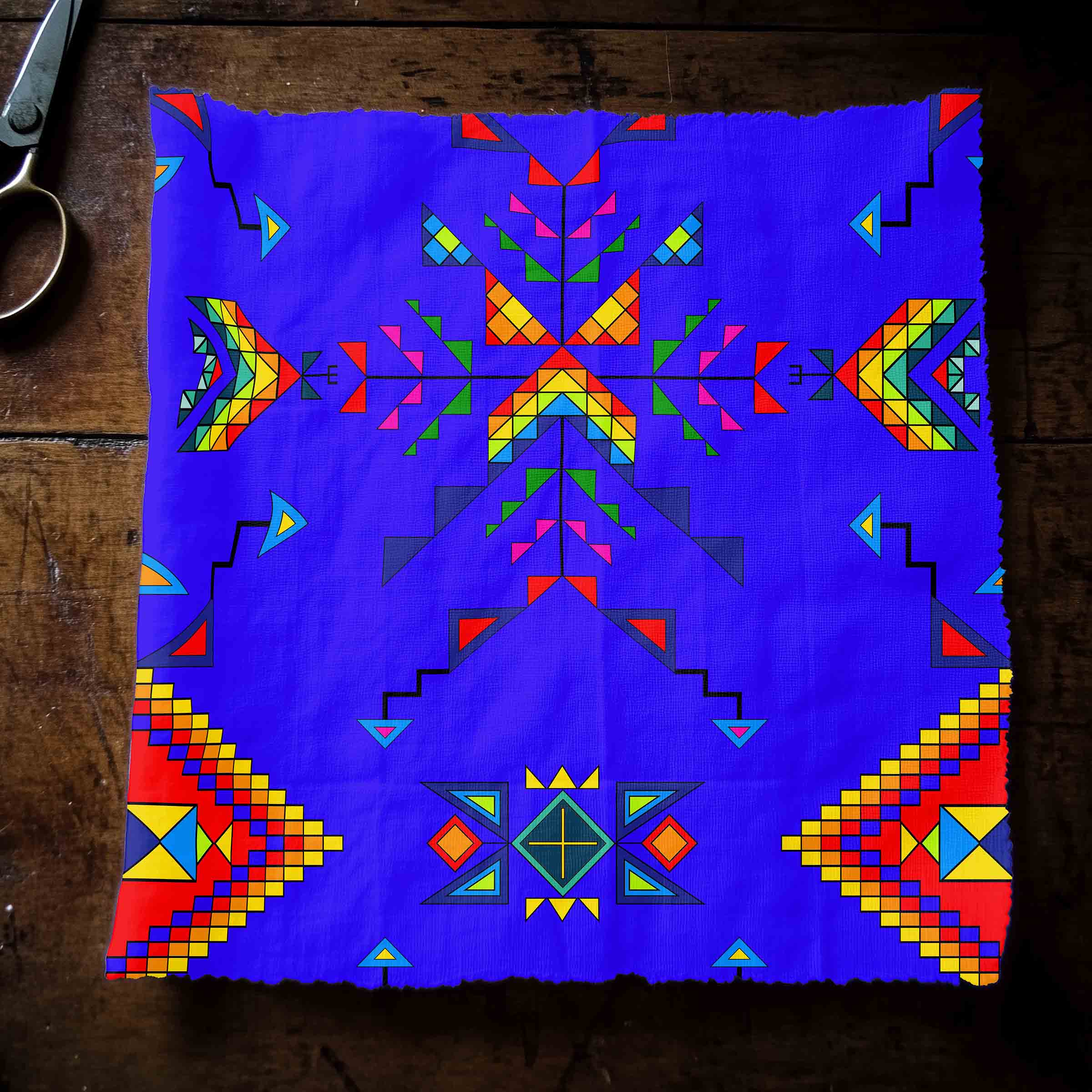 Buffalo Jump Blue 42 Inch Cotton Poplin Pre Order