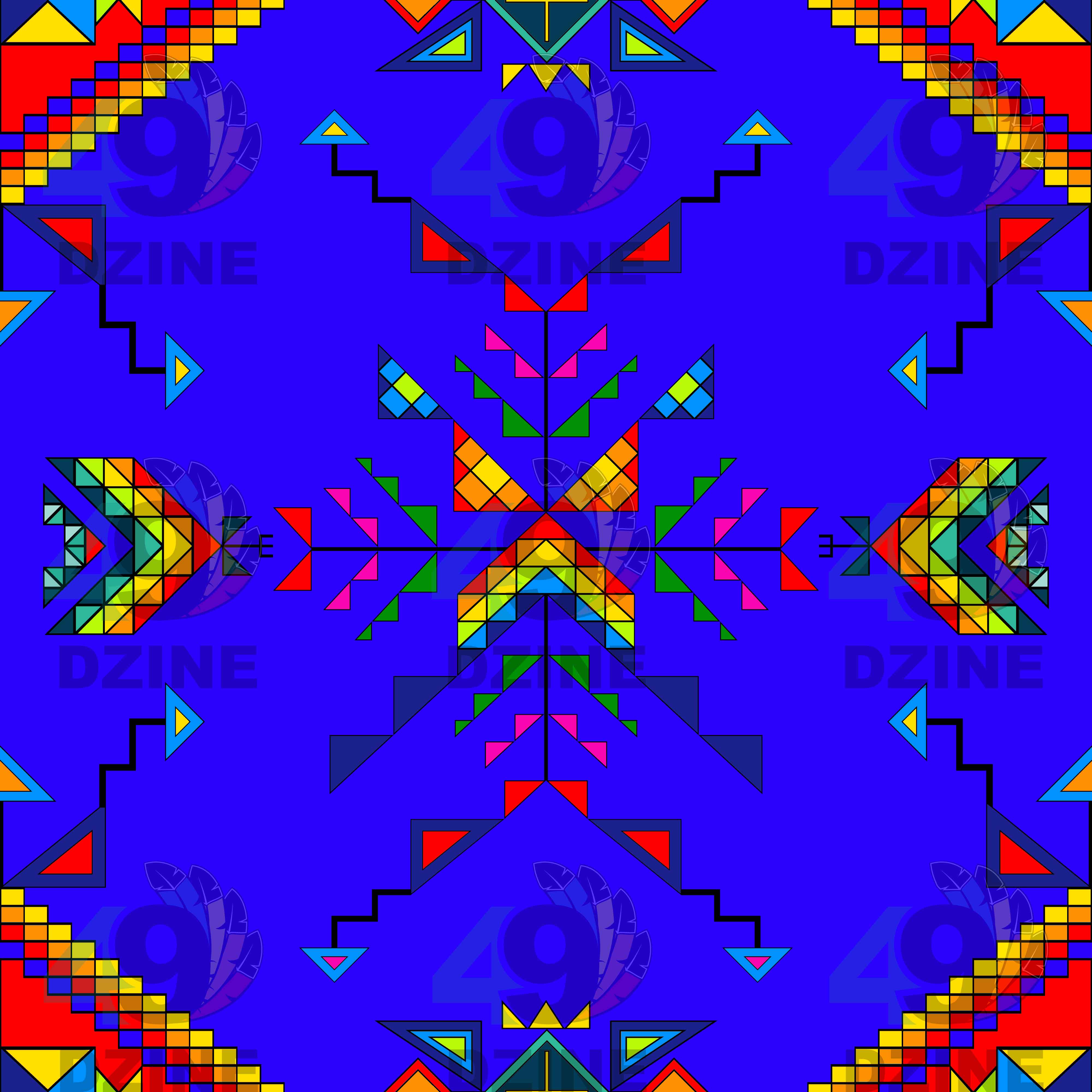 Buffalo Jump Blue 42 Inch Cotton Poplin Pre Order