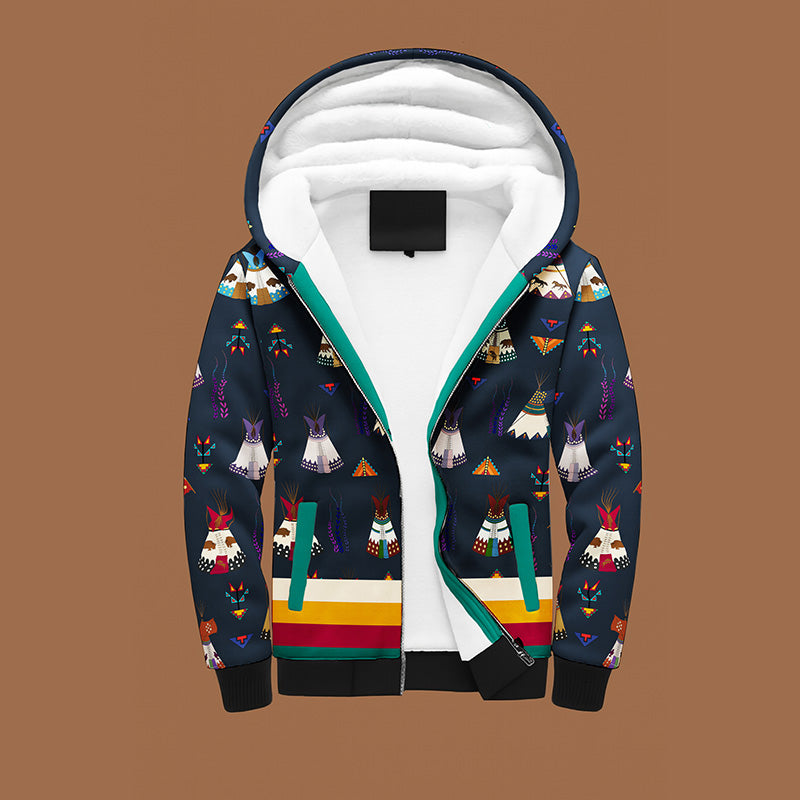 Camp Lodges Charcoal Sherpa Hoodie