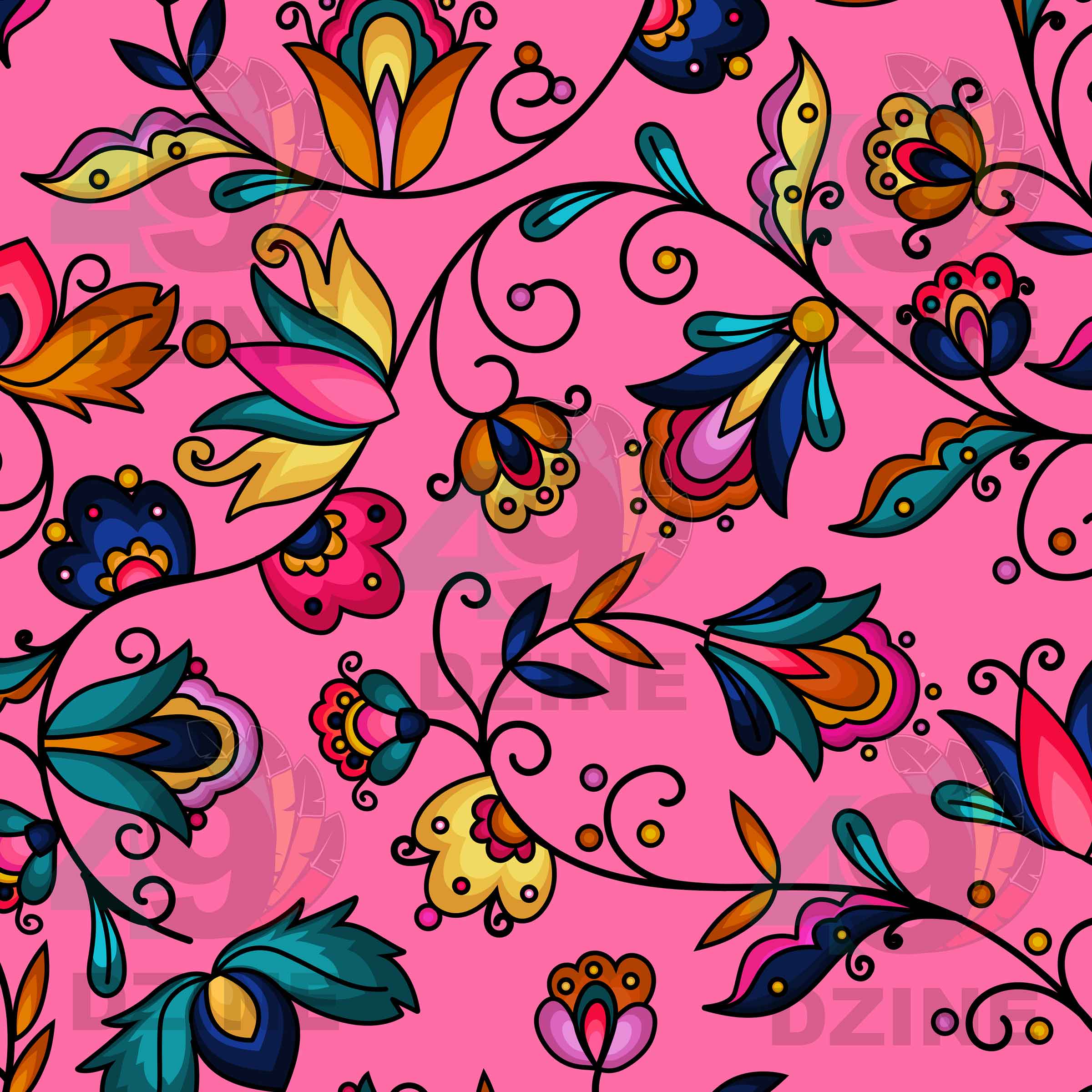 Copper Prairie Petals Pink 42 Inch Cotton Poplin Pre Order