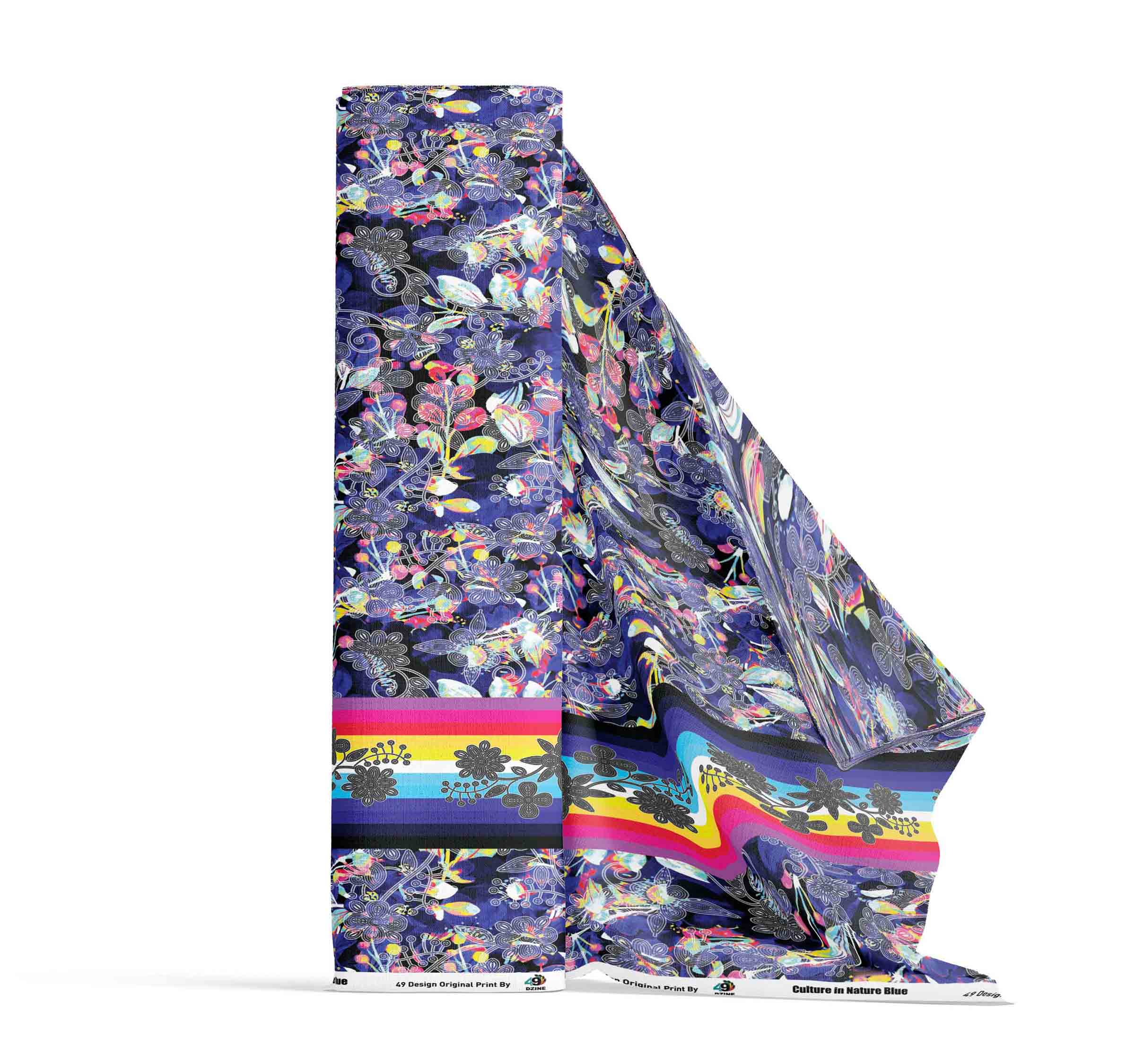 Culture in Nature Blue 42 inch Cotton Poplin Pre Order