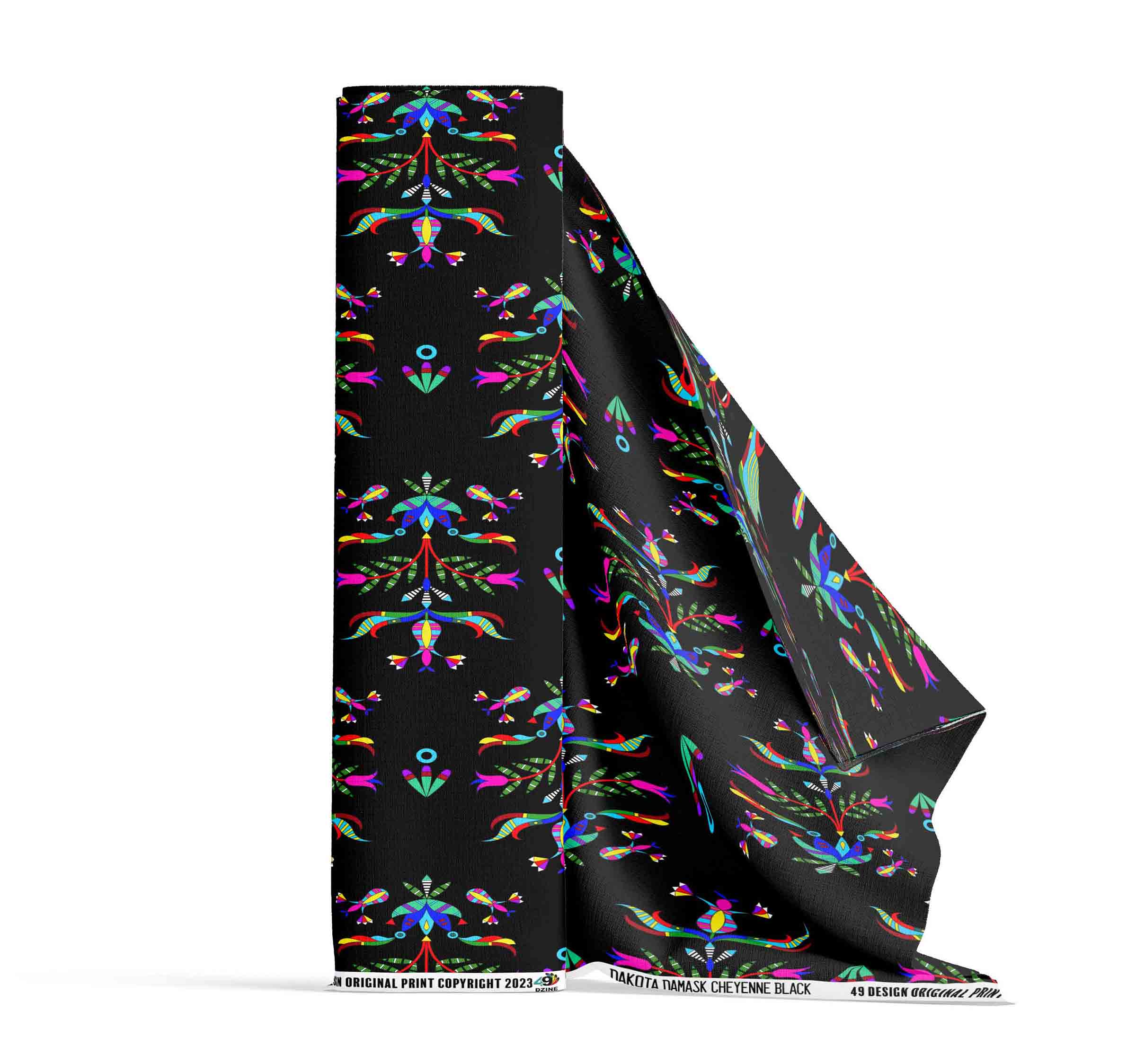 Dakota Damask Black 42 Inch Cotton Poplin Pre Order