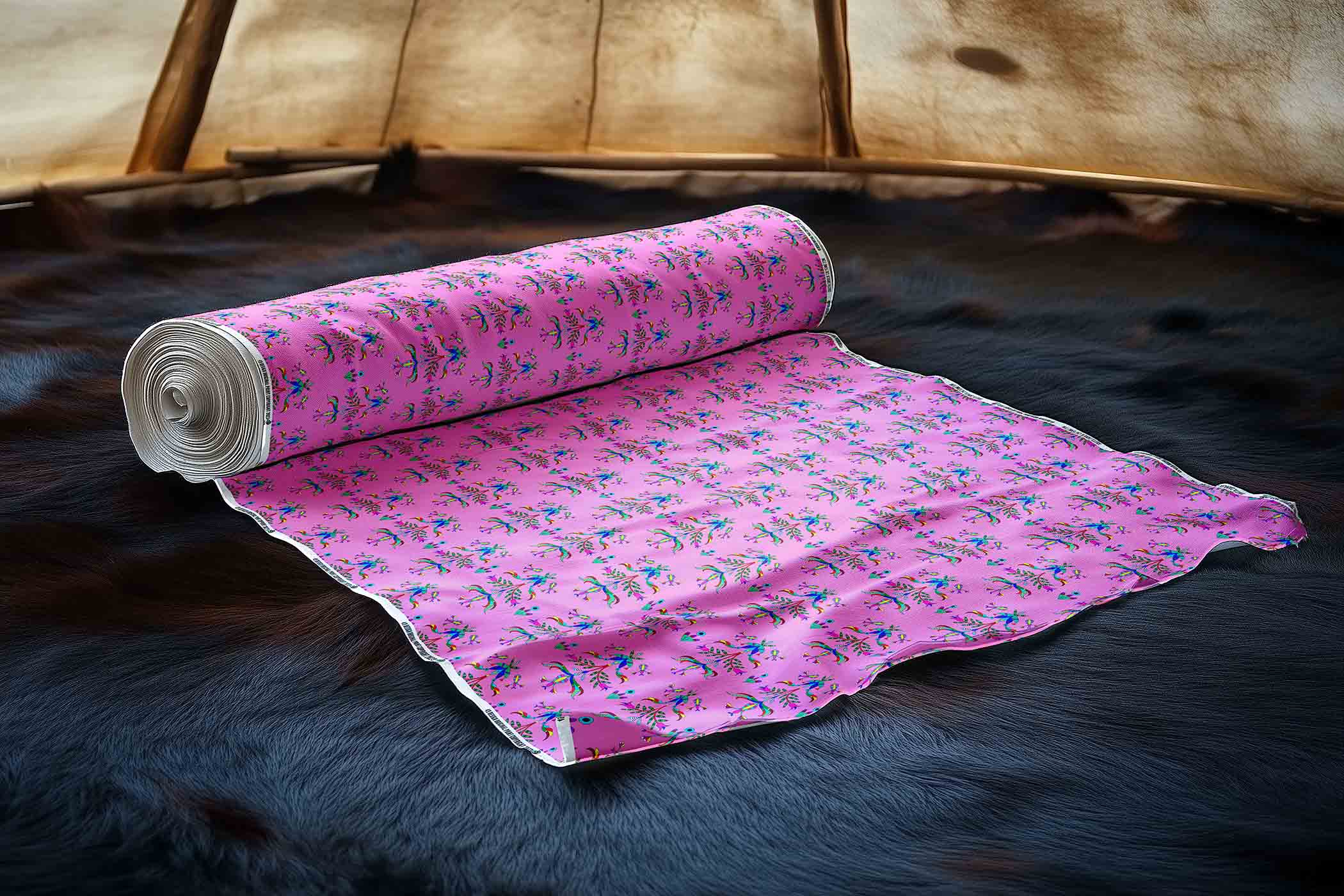 Dakota Damask Cheyenne Pink 42 Inch Cotton Poplin Pre Order