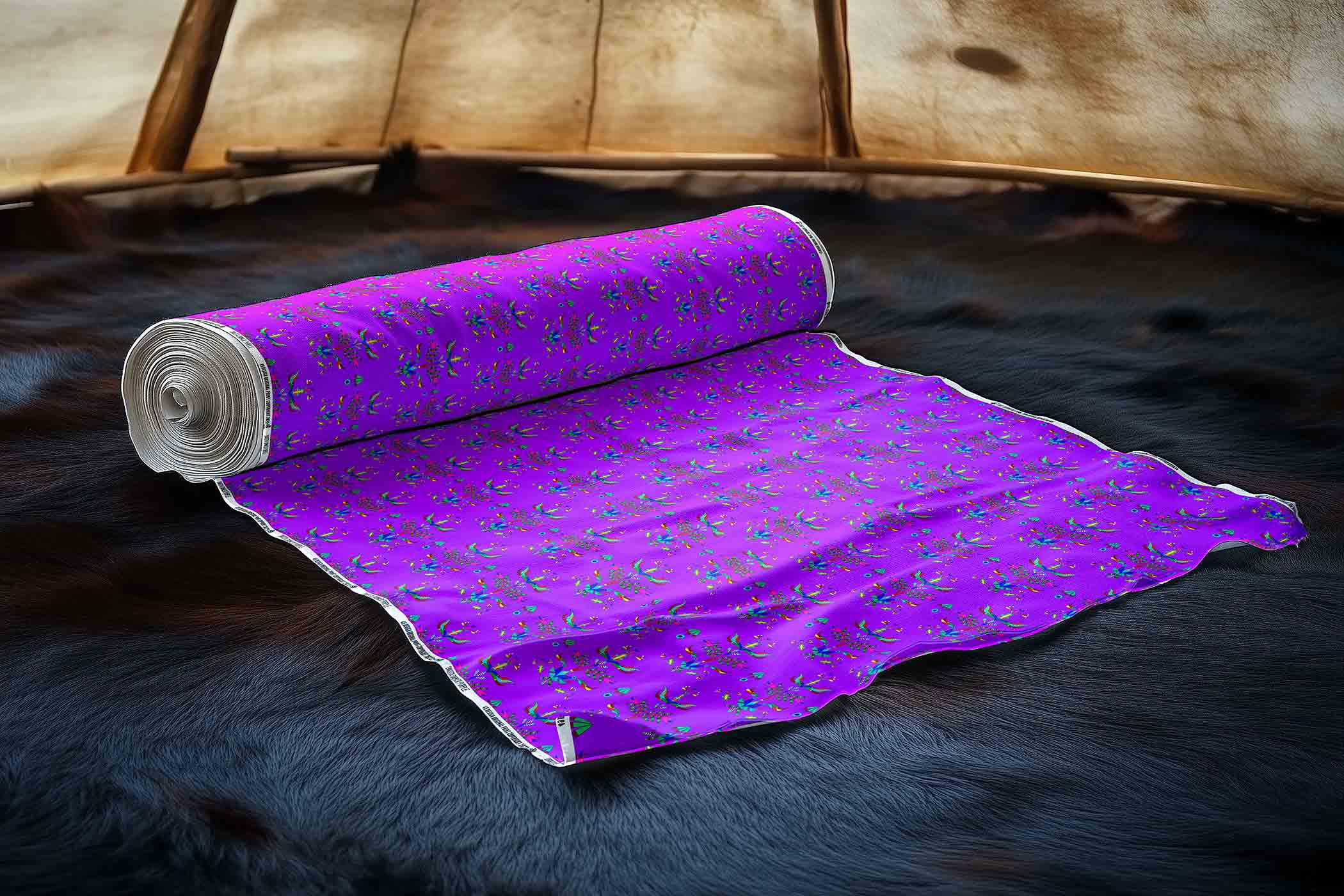 Dakota Damask Purple 42 Inch Cotton Poplin Pre Order