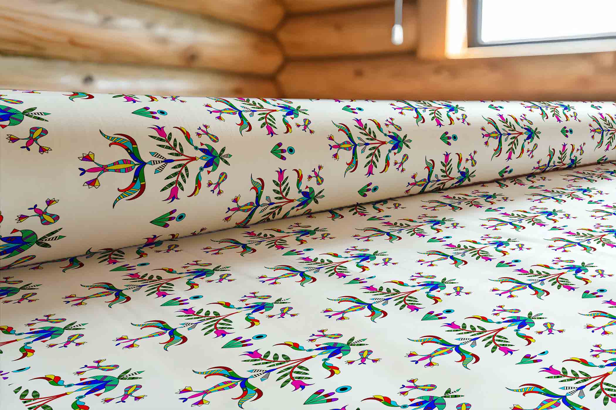 Dakota Damask White 42 Inch Cotton Poplin Pre Order