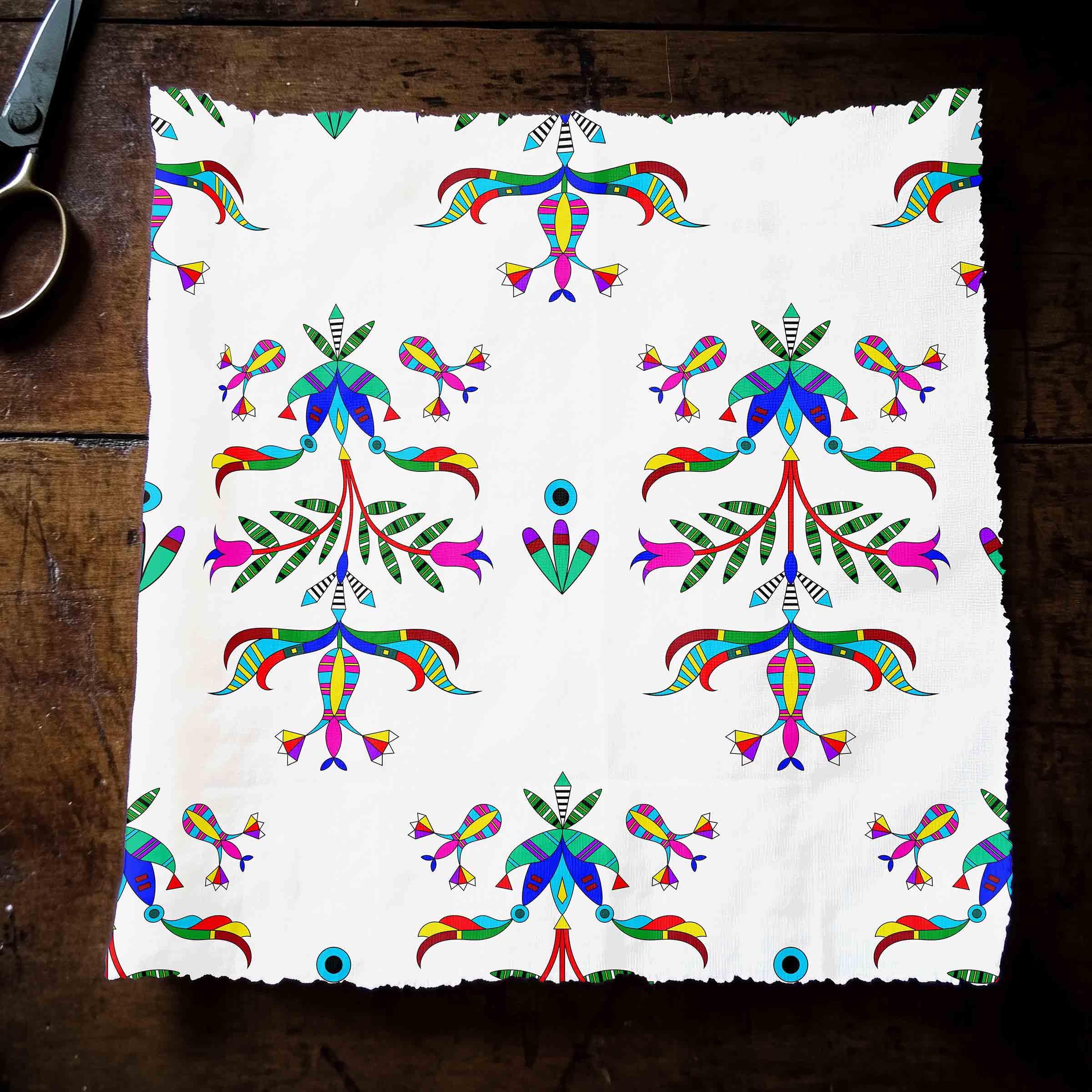 Dakota Damask White 42 Inch Cotton Poplin Pre Order