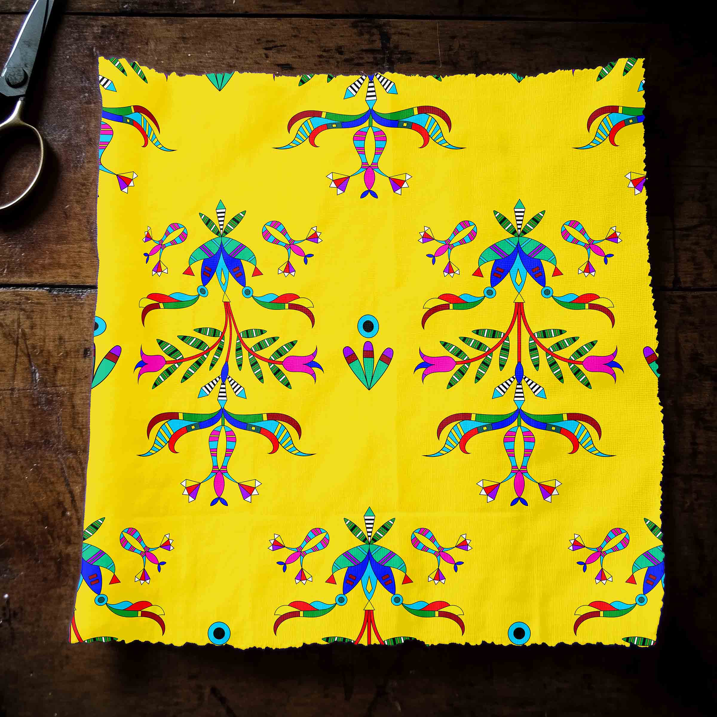 Dakota Damask Yellow Satin Fabric By the Yard Pre Order