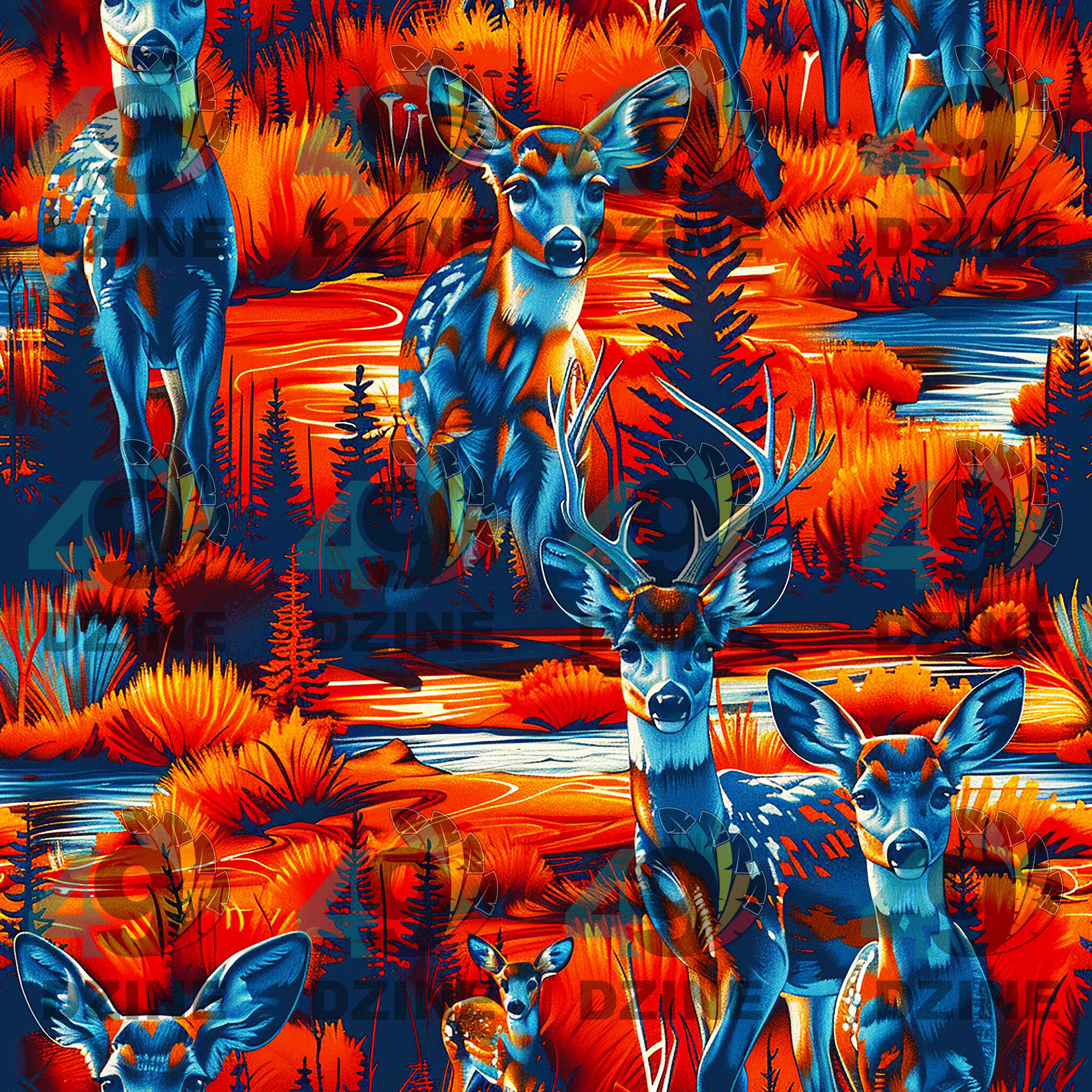 Deer Family 42 Inch Cotton Poplin Pre Order