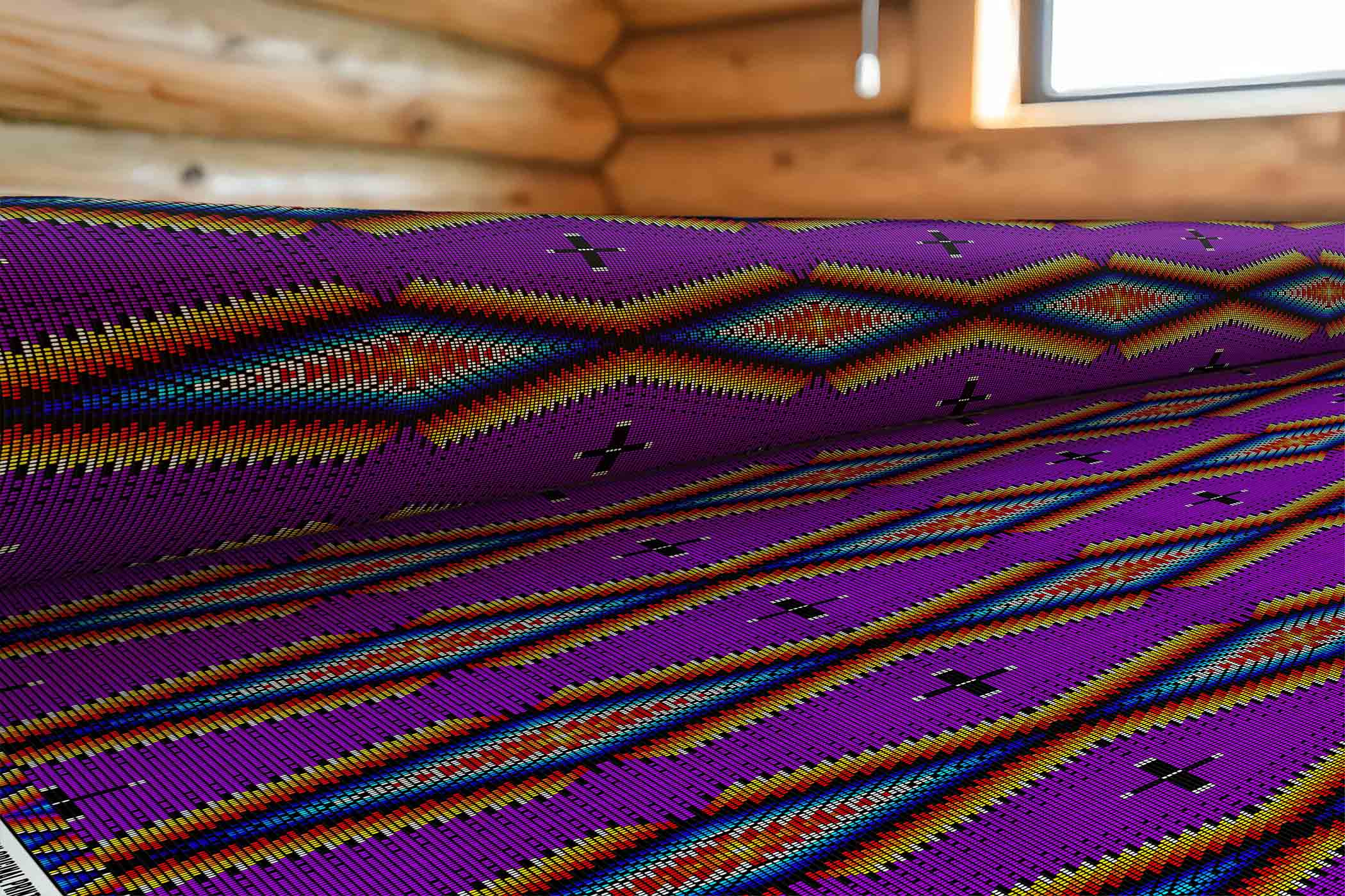 Diamond in the Bluff Purple 42 Inch Cotton Poplin Pre Order