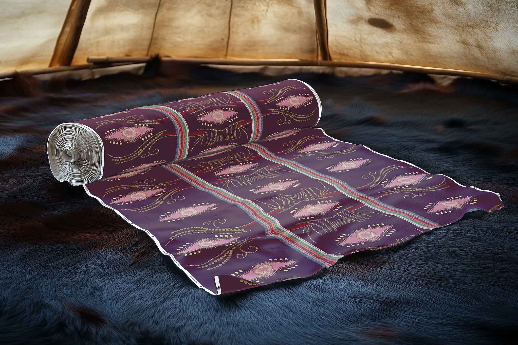 Dreams of Deco Berry 42 Inch Cotton Poplin Pre Order