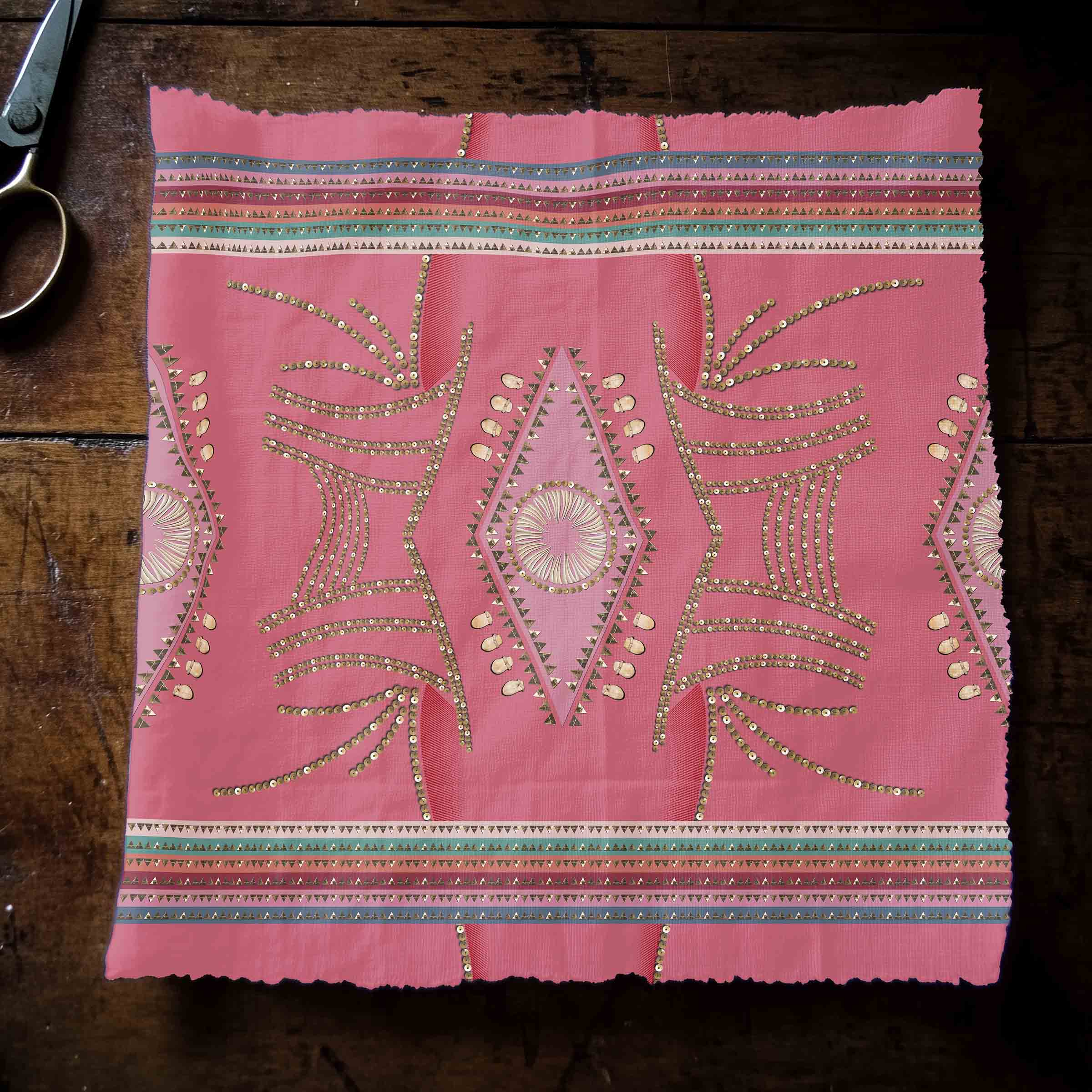 Dreams of Deco Pink 42 Inch Cotton Poplin Pre Order