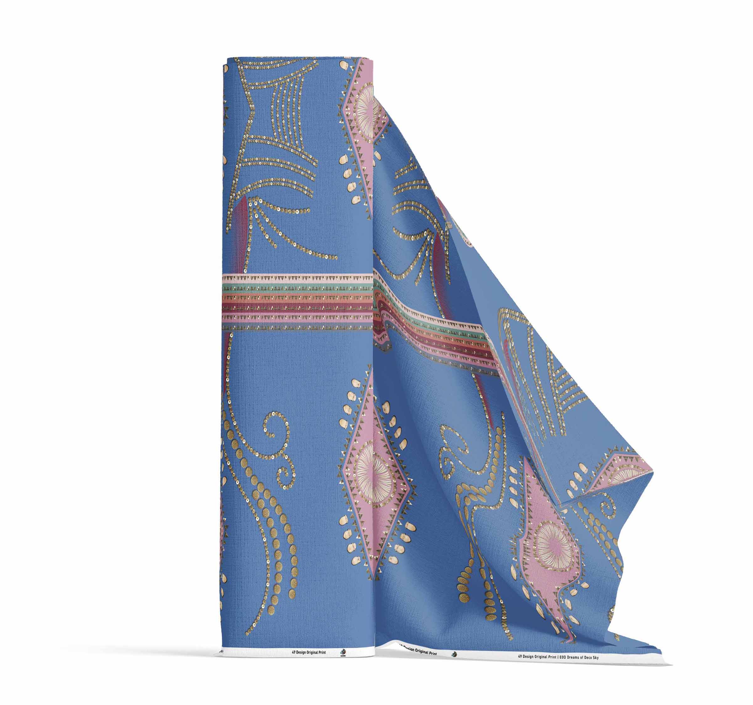 Dreams of Deco Sky 42 Inch Cotton Poplin Pre Order