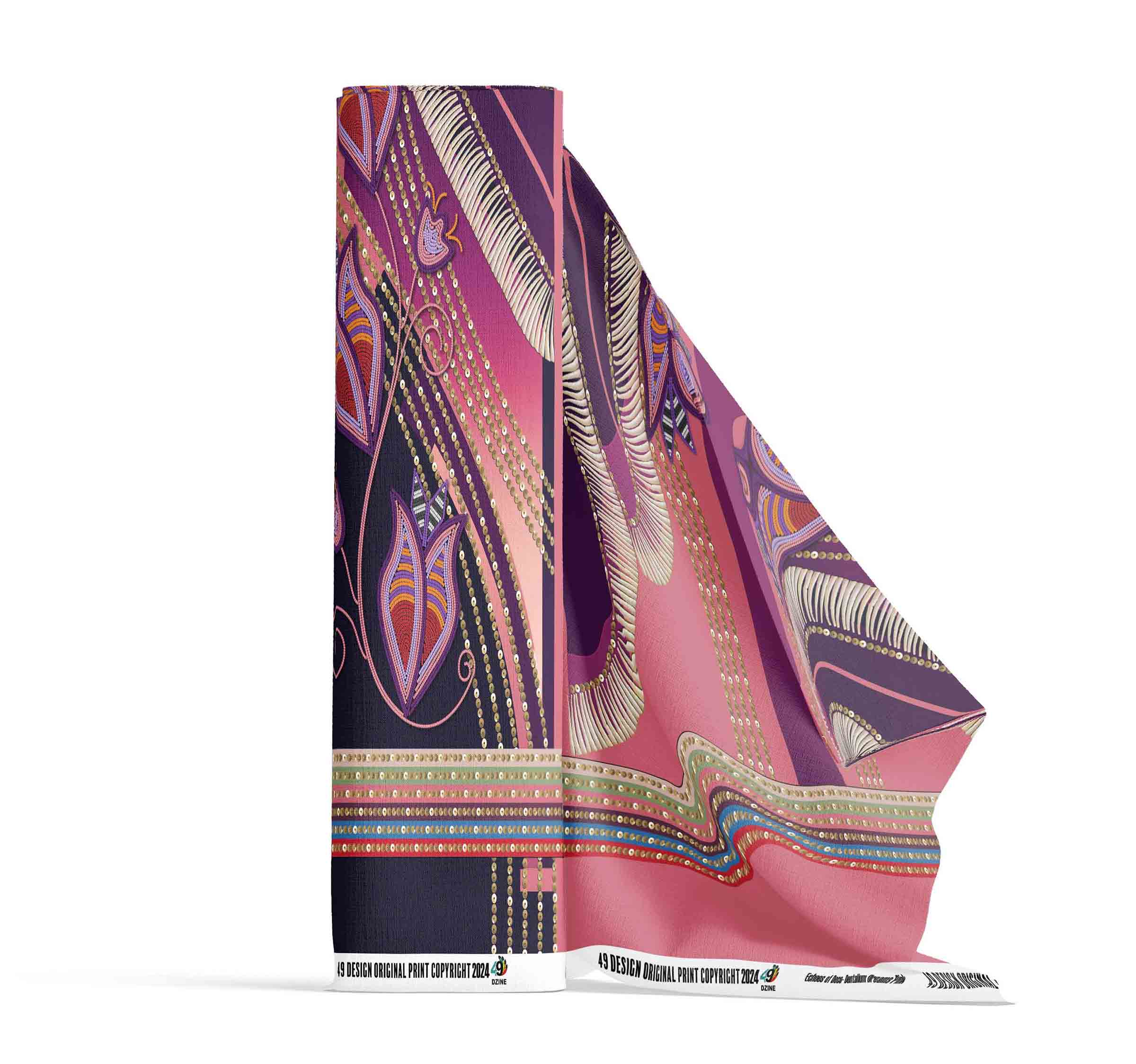 EOD- Dentalium Dreams Pink 42 Inch Cotton Poplin Pre Order