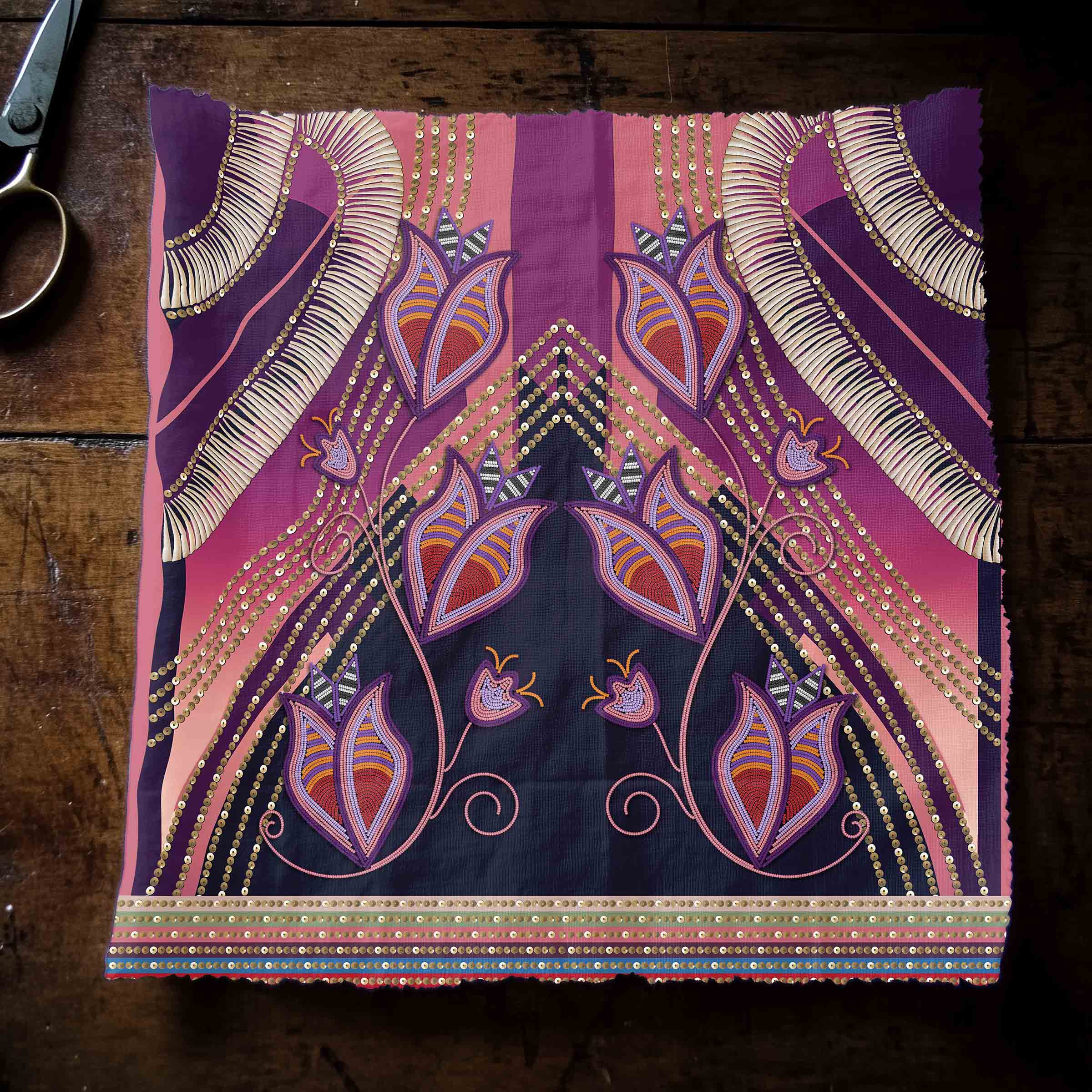 EOD- Dentalium Dreams Pink 42 Inch Cotton Poplin Pre Order