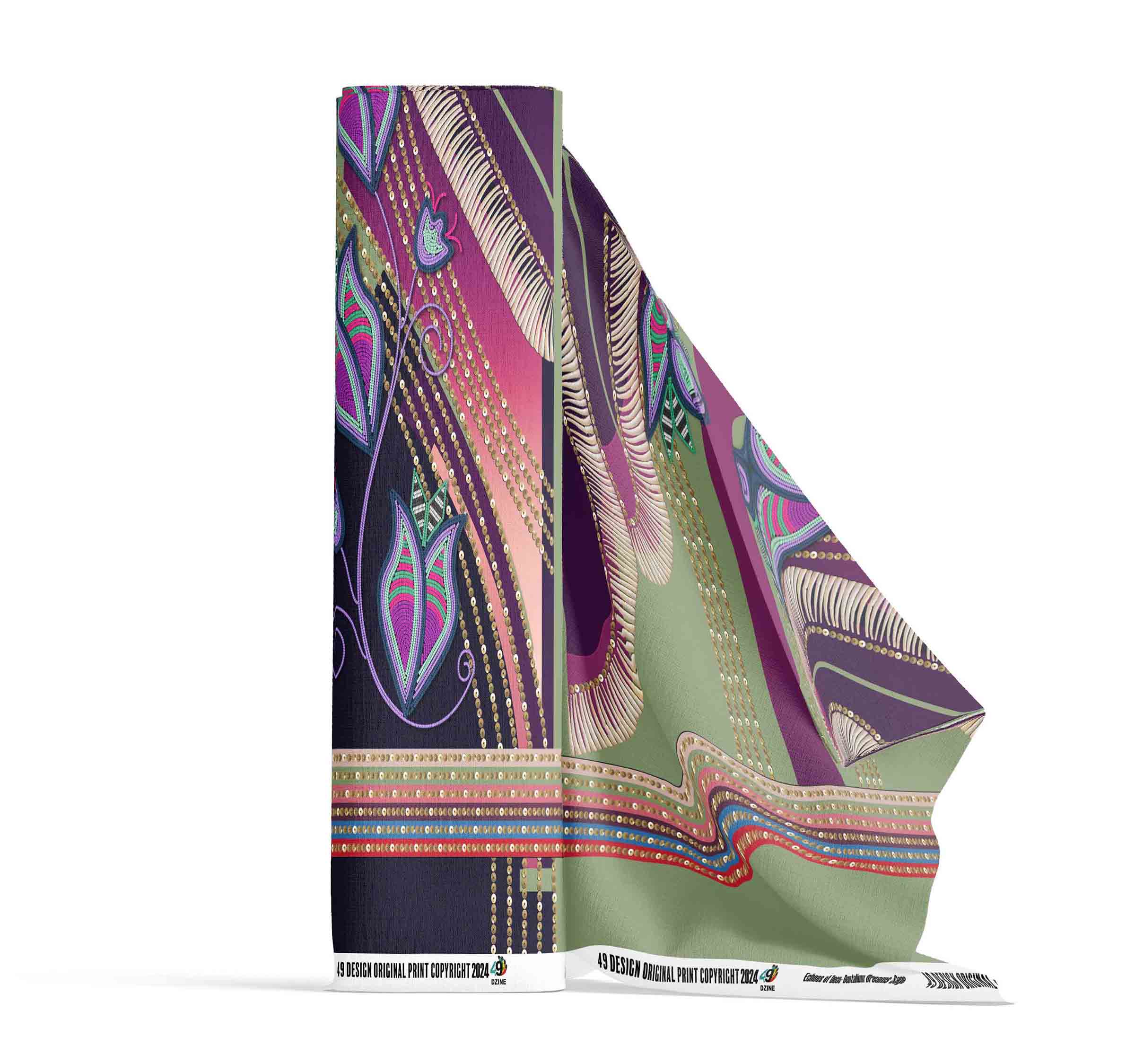 EOD- Dentalium Dreams Sage 42 Inch Cotton Poplin Pre Order